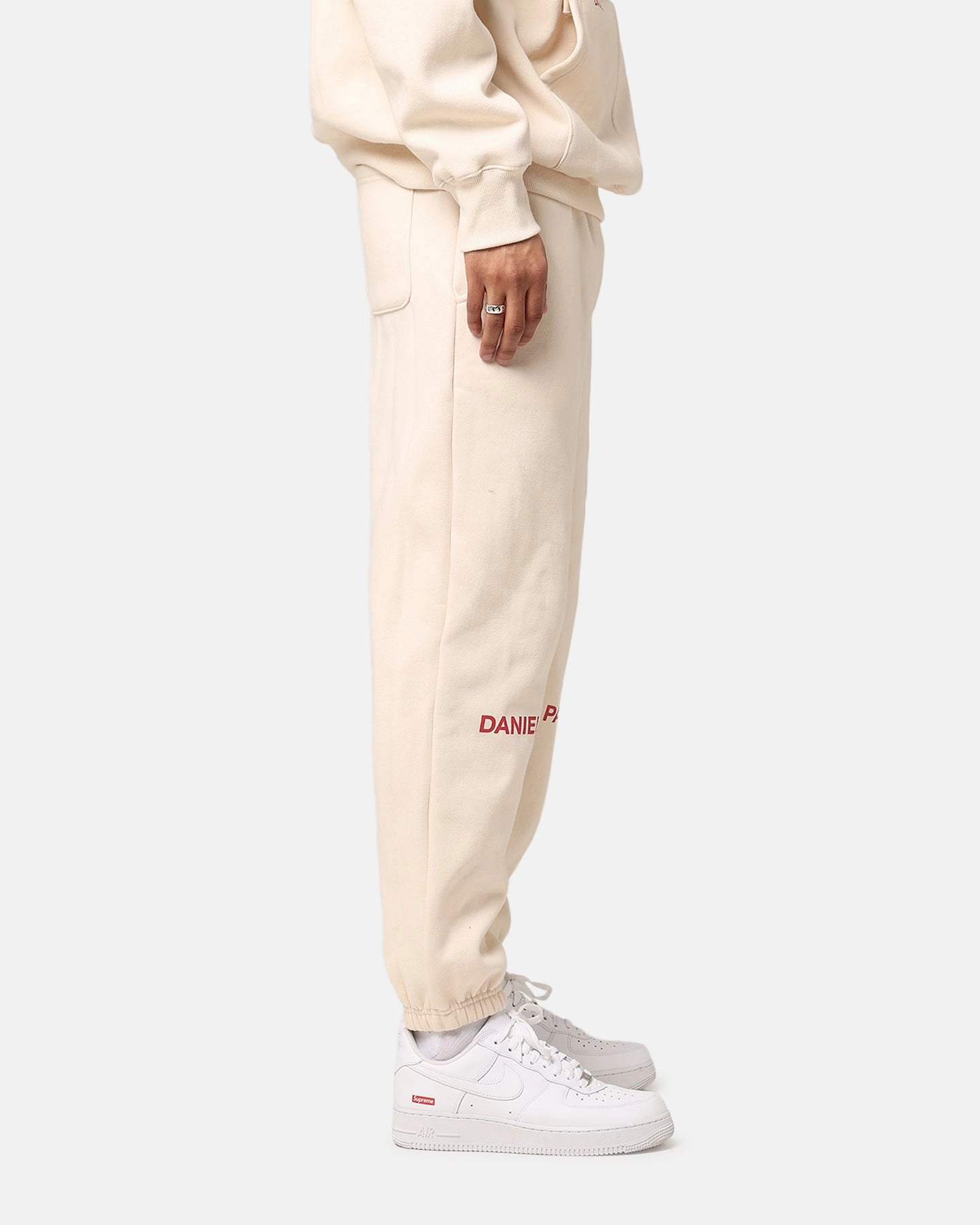 Daniel Patrick Surplus Logo Sweatpants Cream/Maroon QuickReleaseClosures Freedom Motion