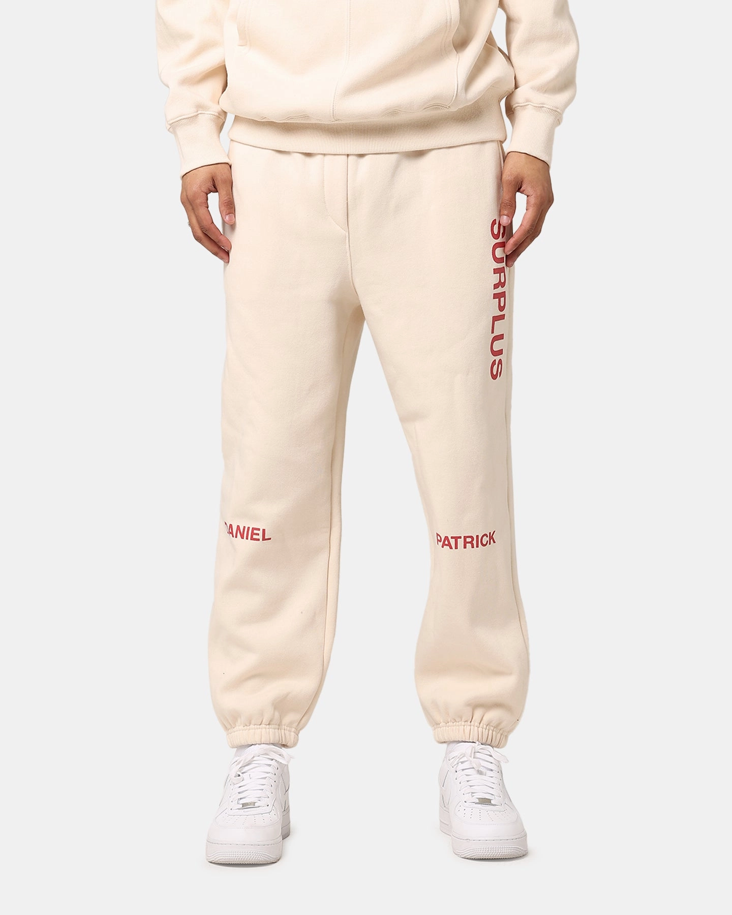 Daniel Patrick Surplus Logo Sweatpants Cream/Maroon Quick Fit