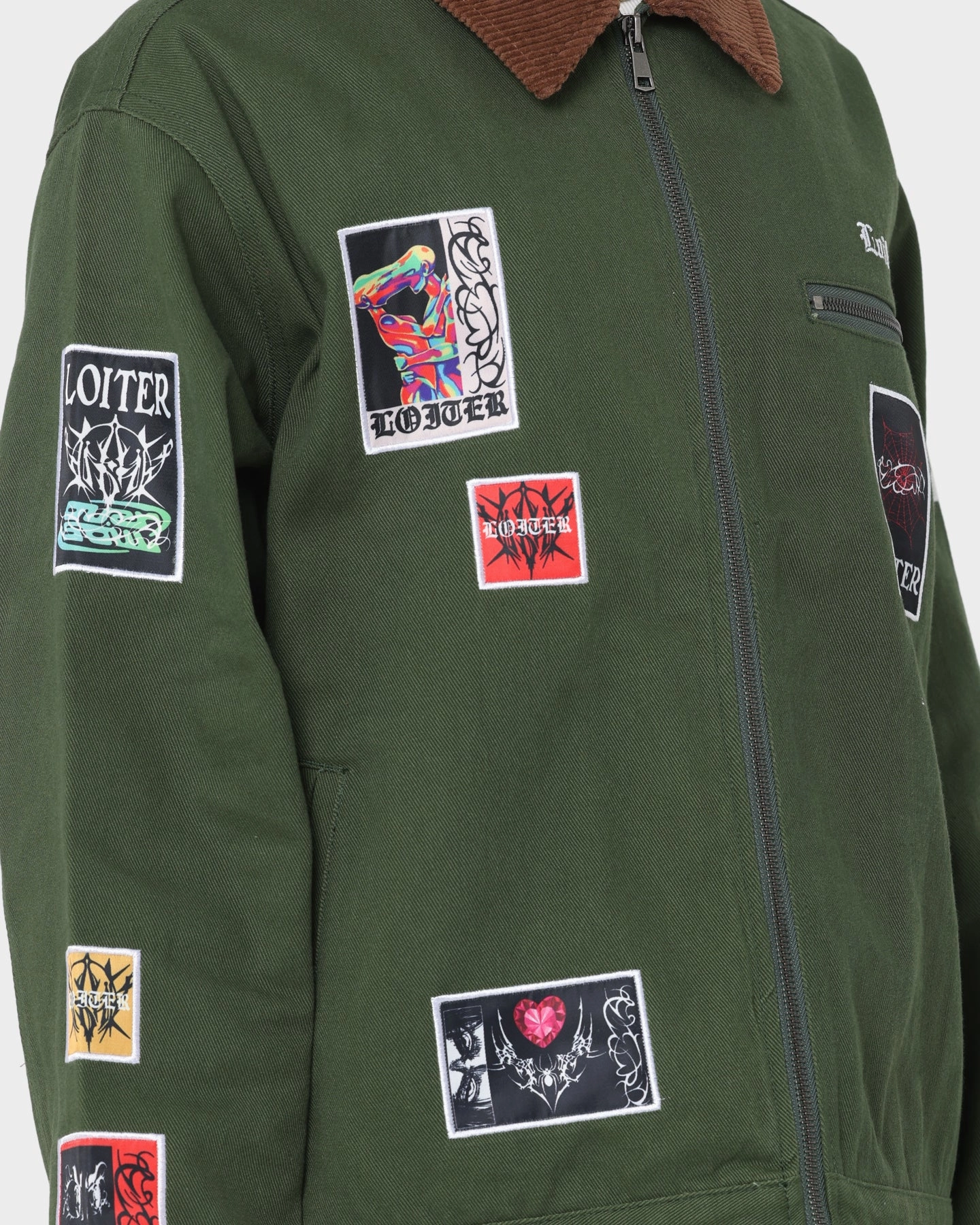 Review Loiter Patchwork Jacket Green