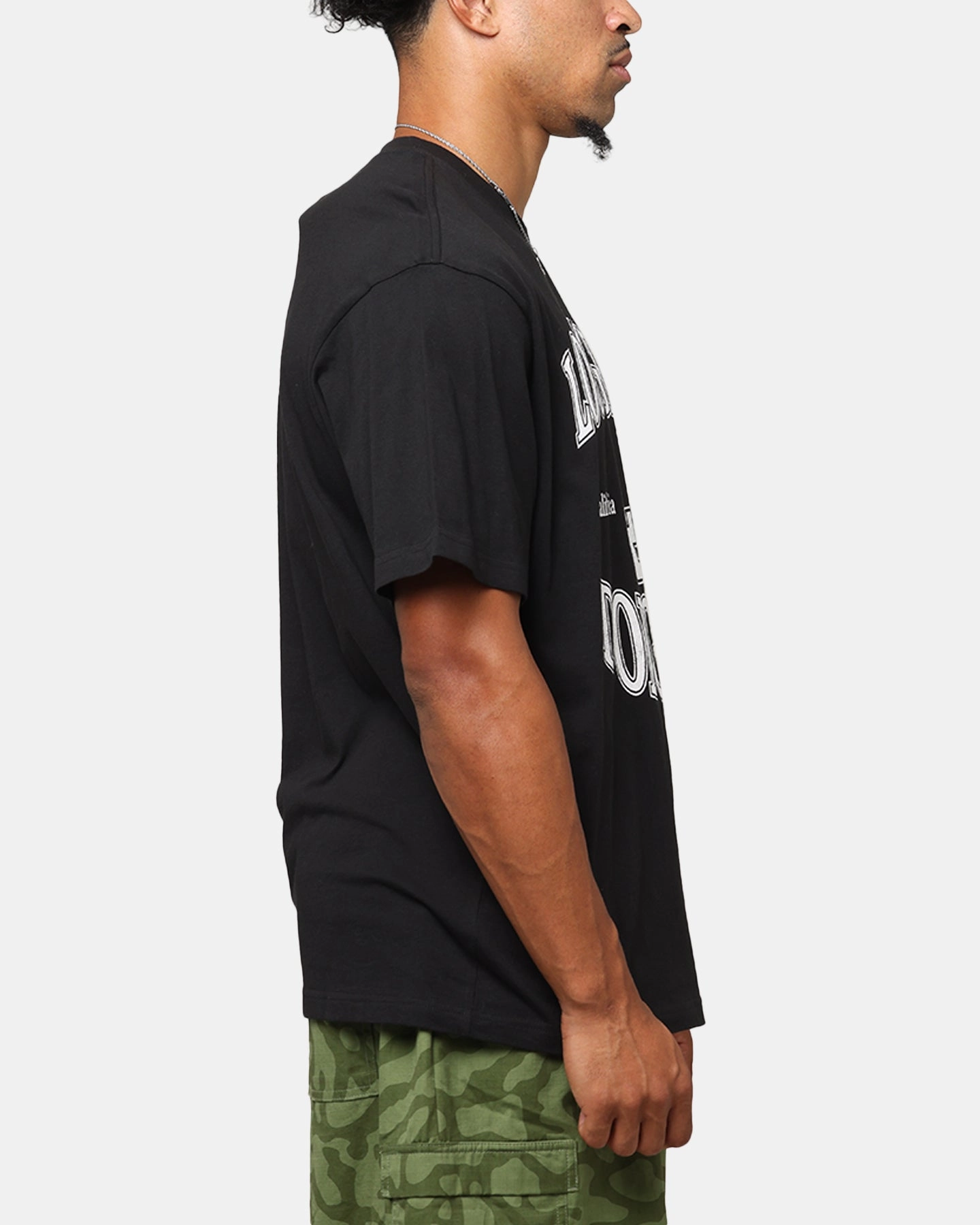Majestic Athletic Los Angeles Dodgers Marne Arch T-Shirt Black Fashion Layering MoistureWicking Technology