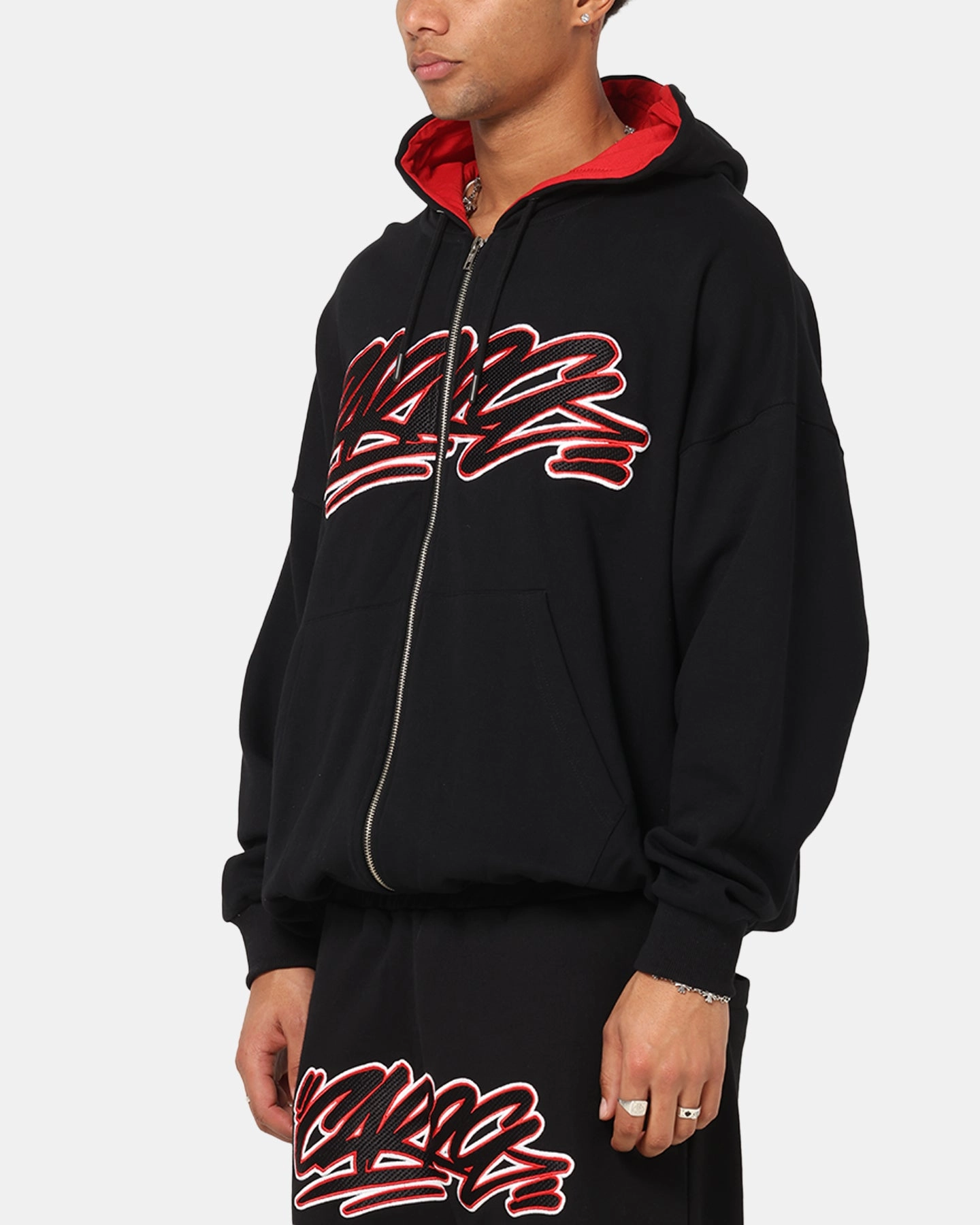 Carre Terrace Zip Hoodie Black Defense - focused fresh feel