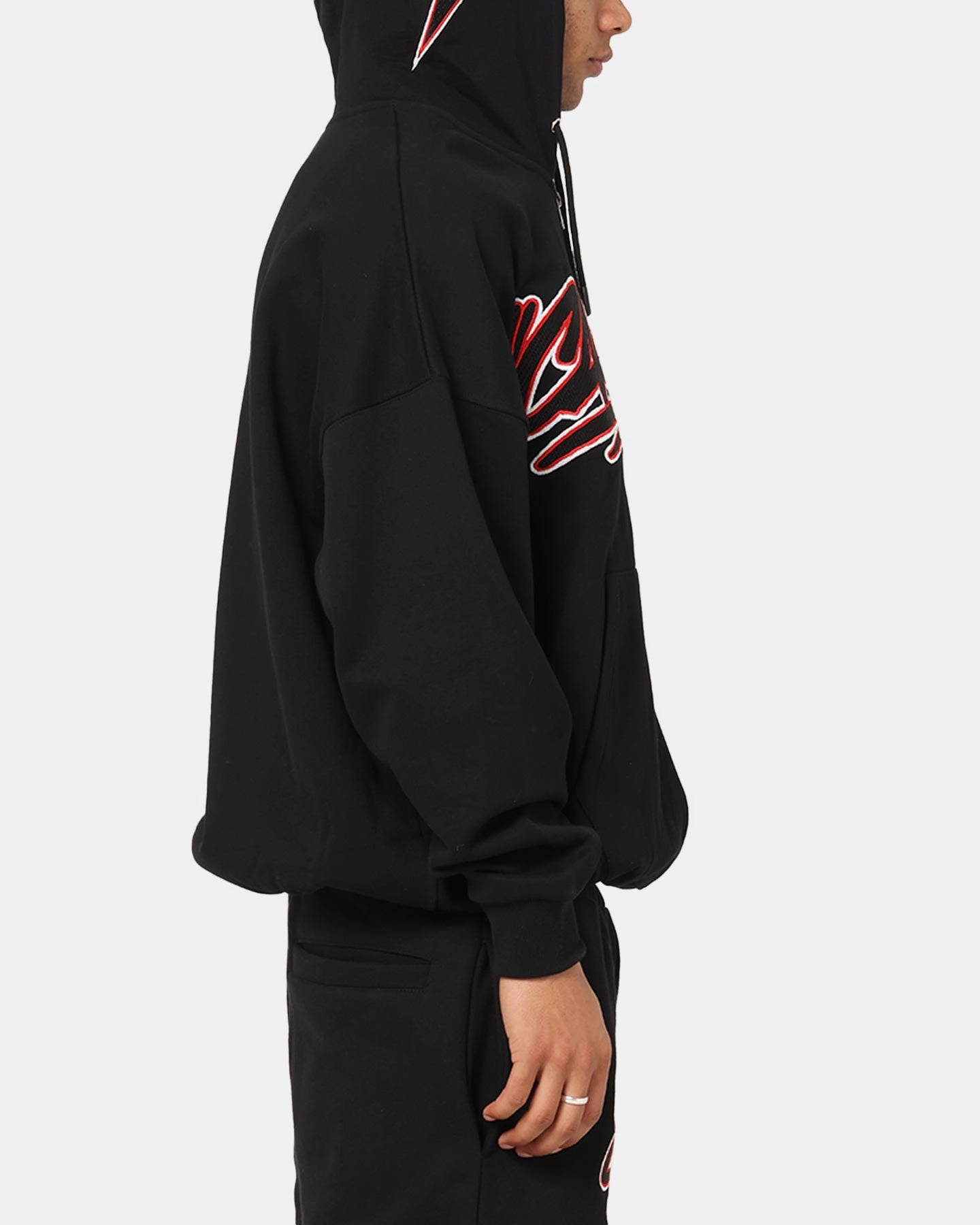 Carre Terrace Zip Hoodie Black Ergonomic Seaming shipbuilders