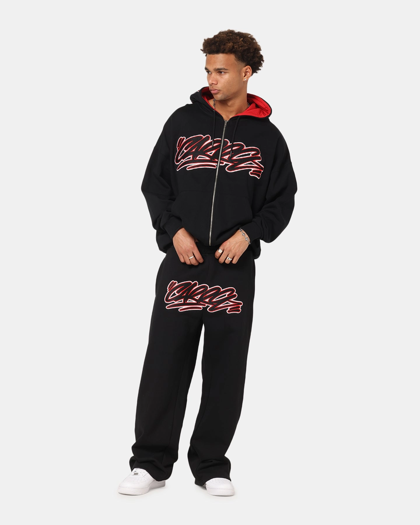 Carre Terrace Zip Hoodie Black Enthusiast - targeted