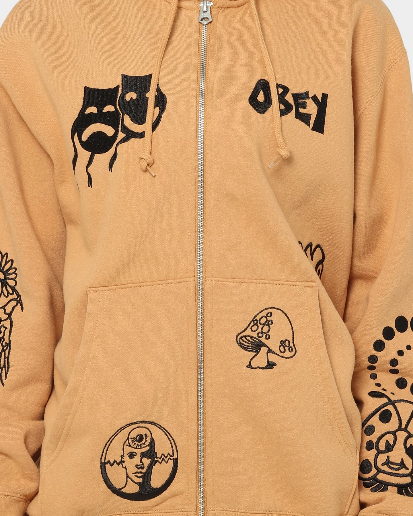 Advice Obey Flash Zip Hoodie Rabbit Paw