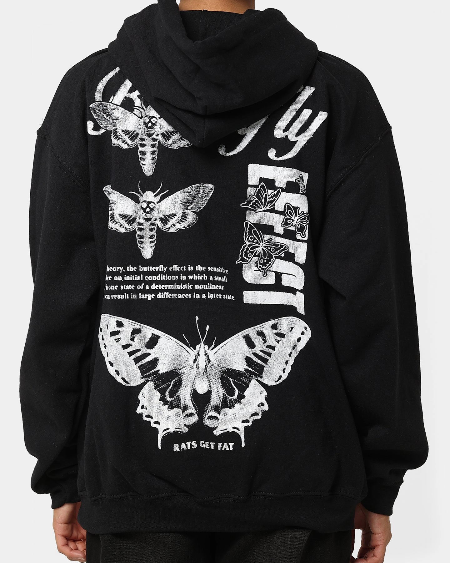 Rats Get Fat Butterfly Effect Hoodie Black Adaptive Temperature Control