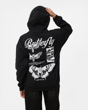 Task Rats Get Fat Butterfly Effect Hoodie Black