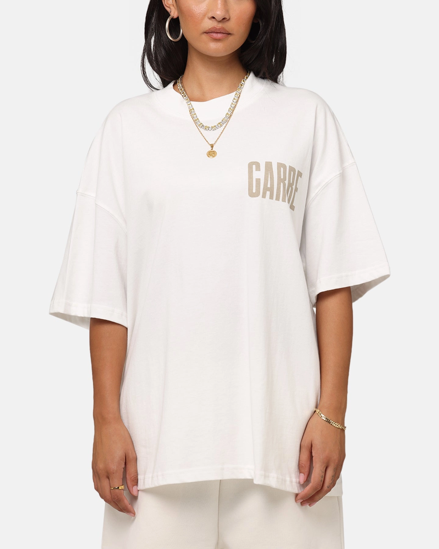 Carre Premium Essentials T-Shirt Off White Sporty Top Cozy Comfort