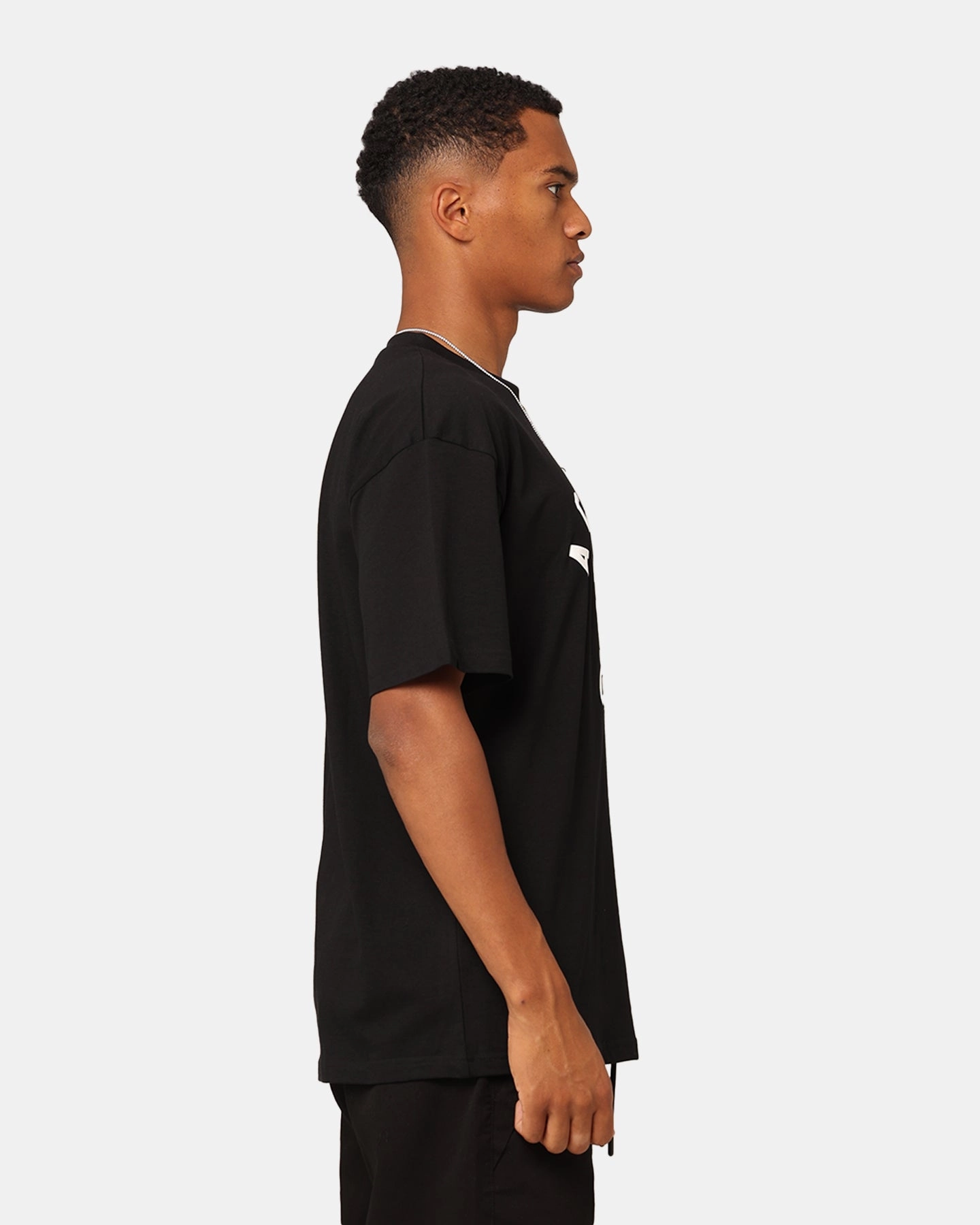 Comfort Fit Luxury exclusivity Carre CA Stamp T-Shirt Black
