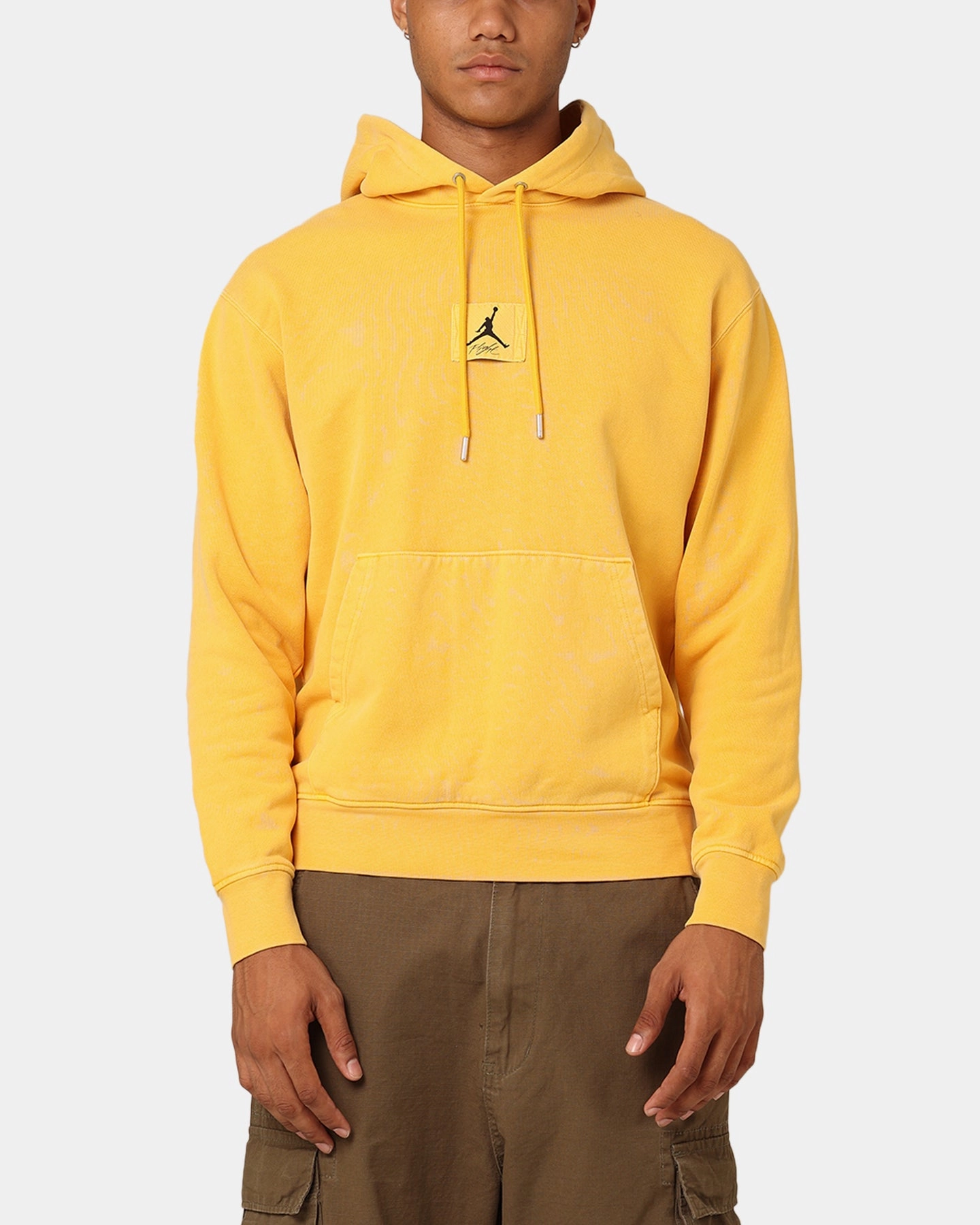 Jordan Essentials Flight Fleece Washed Pullover Hoodie Yellow Ochre Opportunity adults