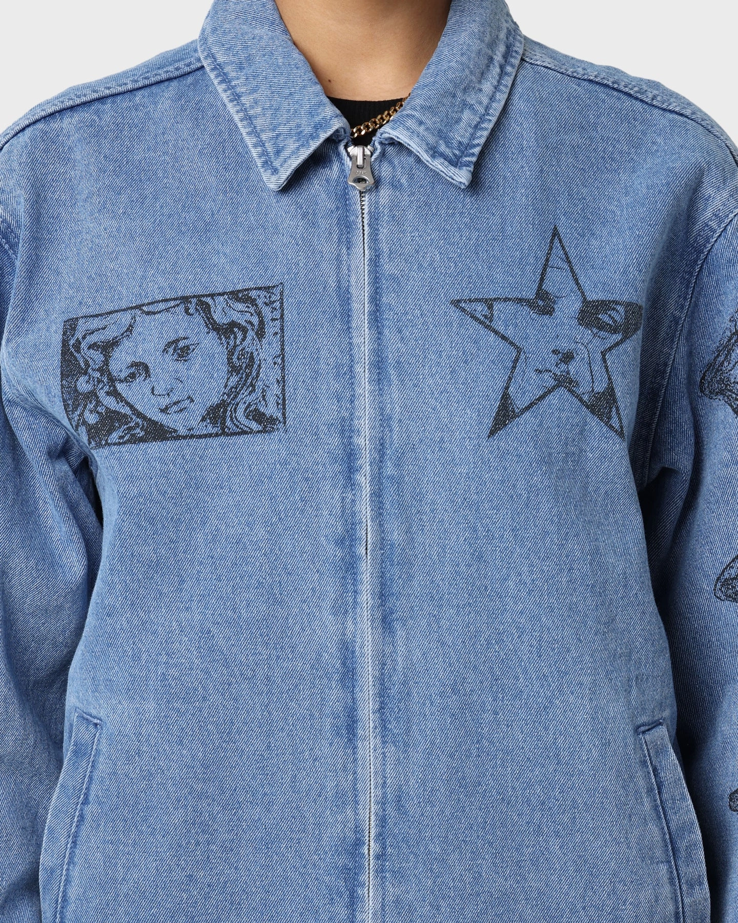 Obey Obey Dreams Denim Jacket Light Indigo Urban Adventure
