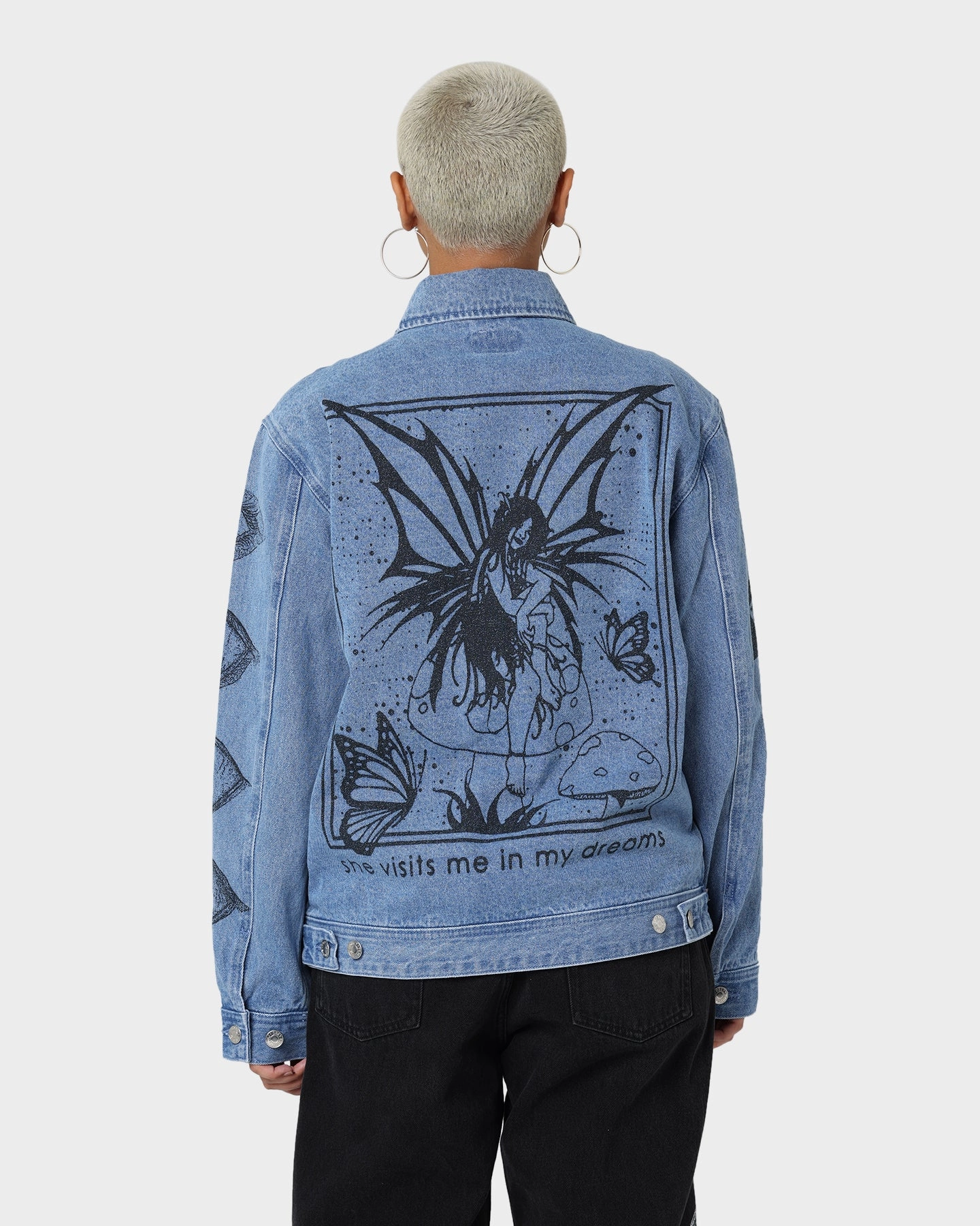 QuickDry Moisture Wicking Obey Obey Dreams Denim Jacket Light Indigo