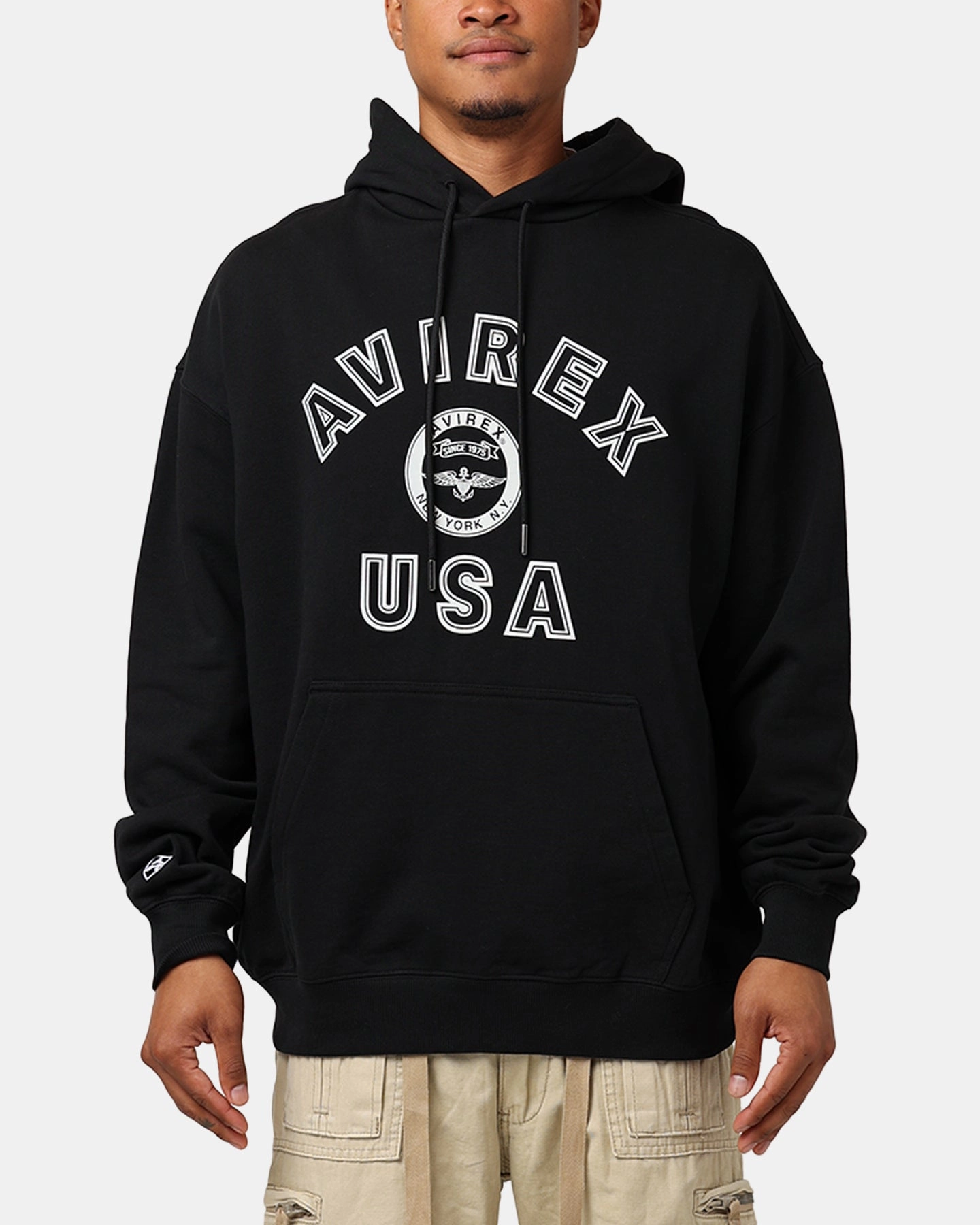 Avirex Stadium Hoodie Black Program