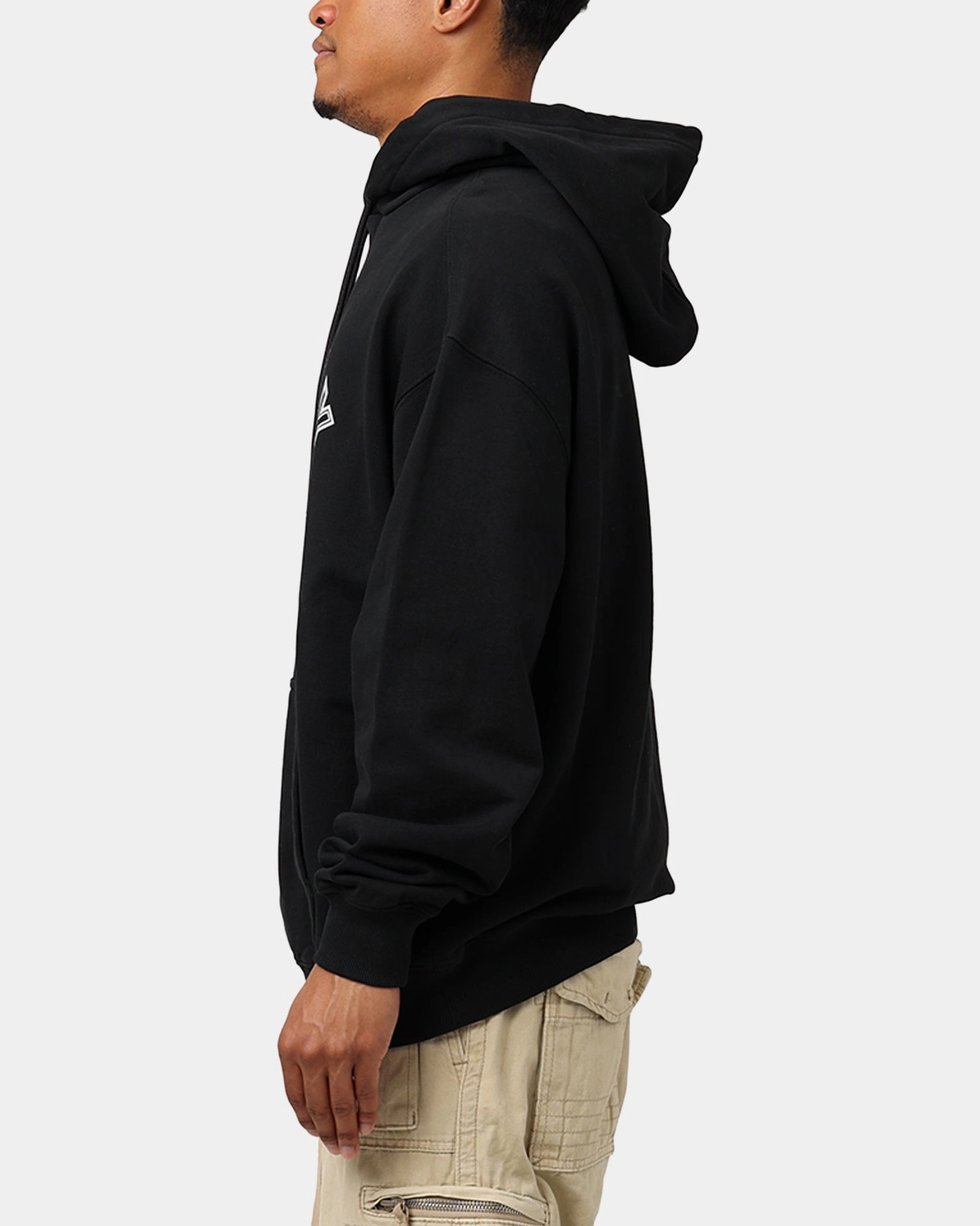 Light Reflective Trims Softshell Outer Layer Avirex Stadium Hoodie Black