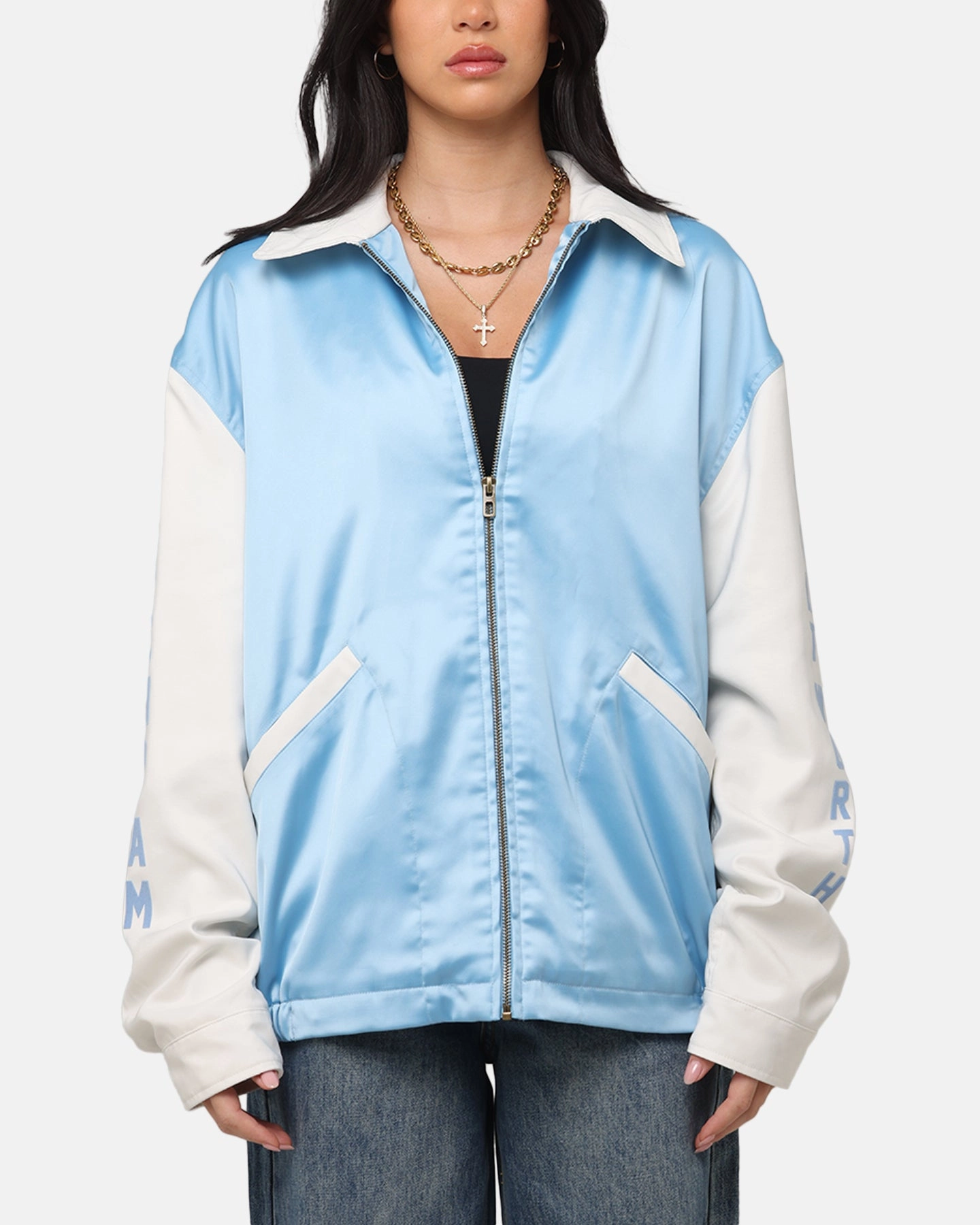 Champion 50's Team Captain Jacket Pale Blue Smart Design