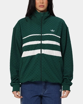 Adidas Monogram Track Top Jacket Green Durable Seams spring outfit