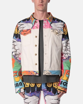 MNML Festival Trucker Jacket Multi Thermolite Insulation Red