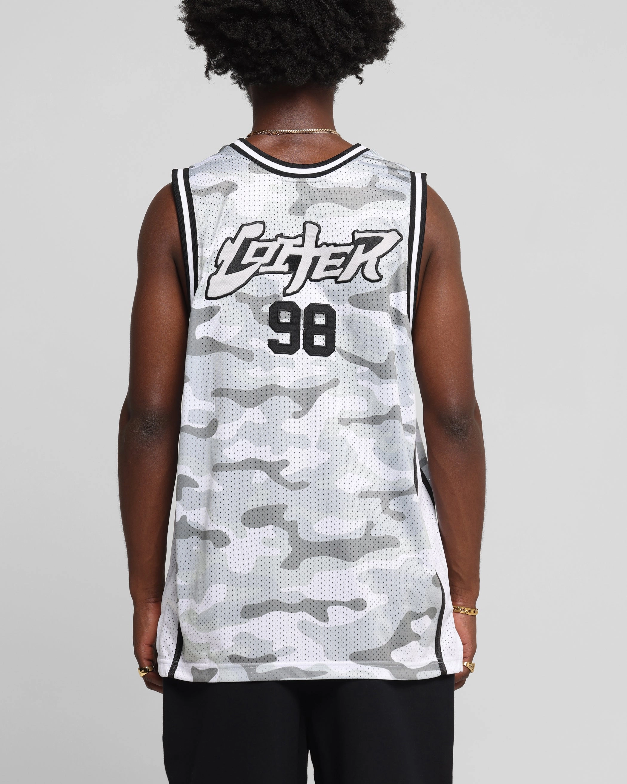 Sublimation Ready Fabric Loiter Midway Jersey Snow Camo