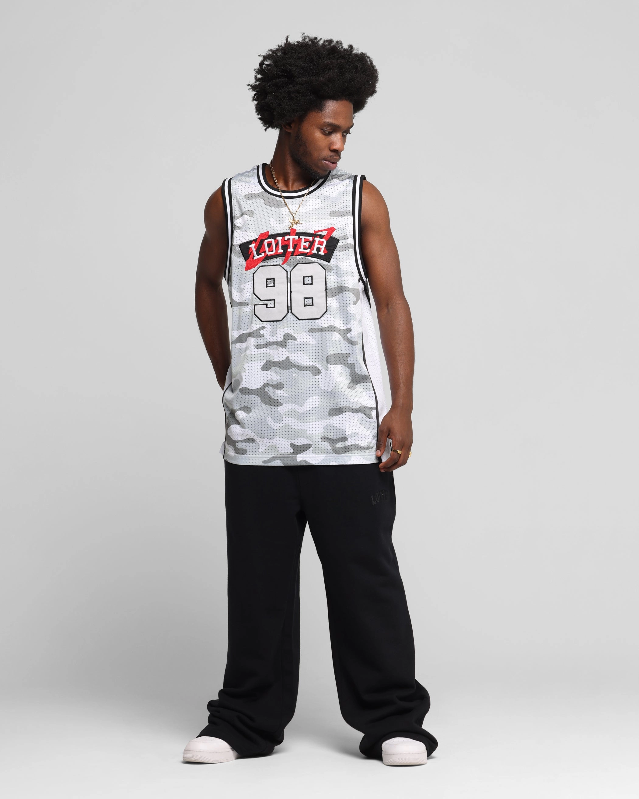 Non Binding Armholes Loiter Midway Jersey Snow Camo