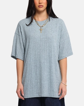 Chill Wear Street Casual XXIII Rib Knit T-Shirt Blue Marle