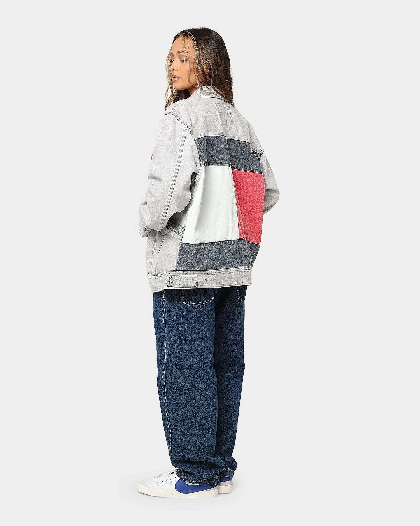 futuristic Neutral Comfort Tommy Jeans TJ Archive Oversized Denim Jacket Denim Black
