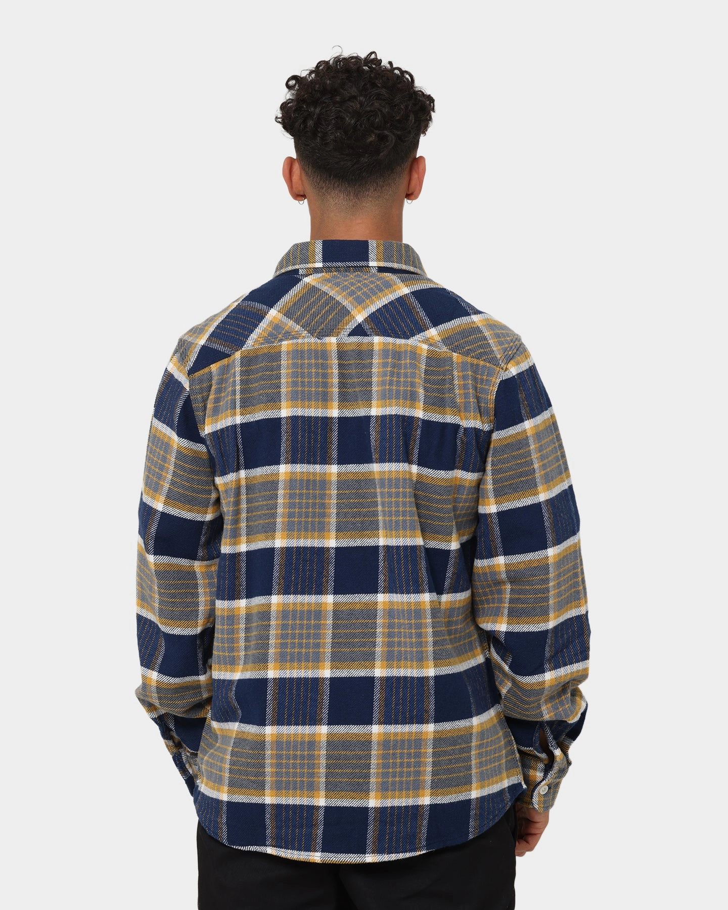 Brixton Bowery Flannel Jacket Moonlit Ocean Denim