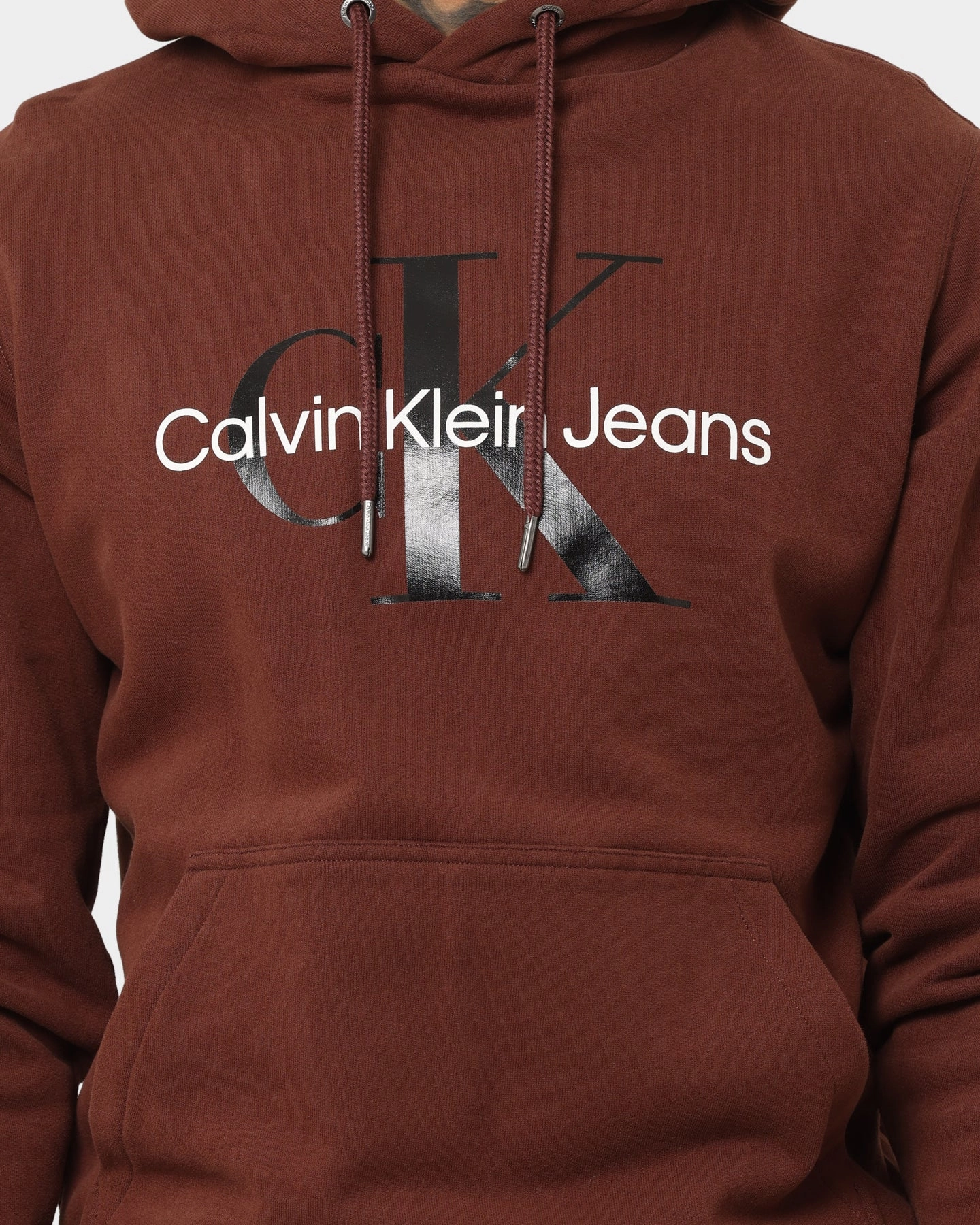 All-Purpose Jacket Generosity Calvin Klein Monogram Hoodie Dark Brown/Black