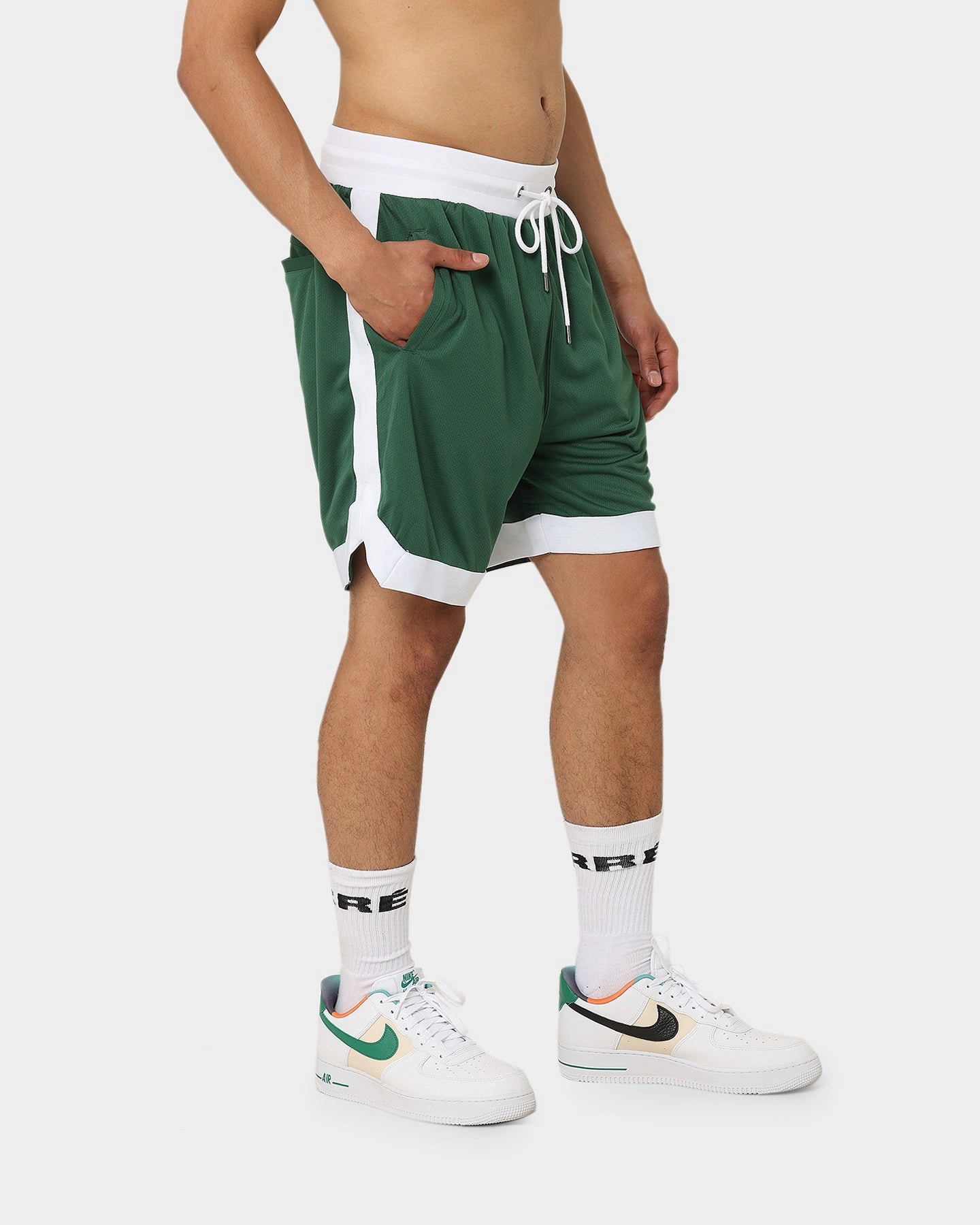 Abrasion Resistant Hem Carr?? Team Paris Basketball Shorts Forest Green