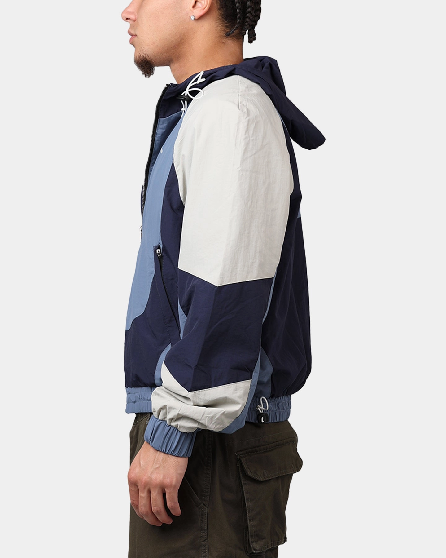 StretchFit Fabric Technology MNML Active Windbreaker Jacket Blue
