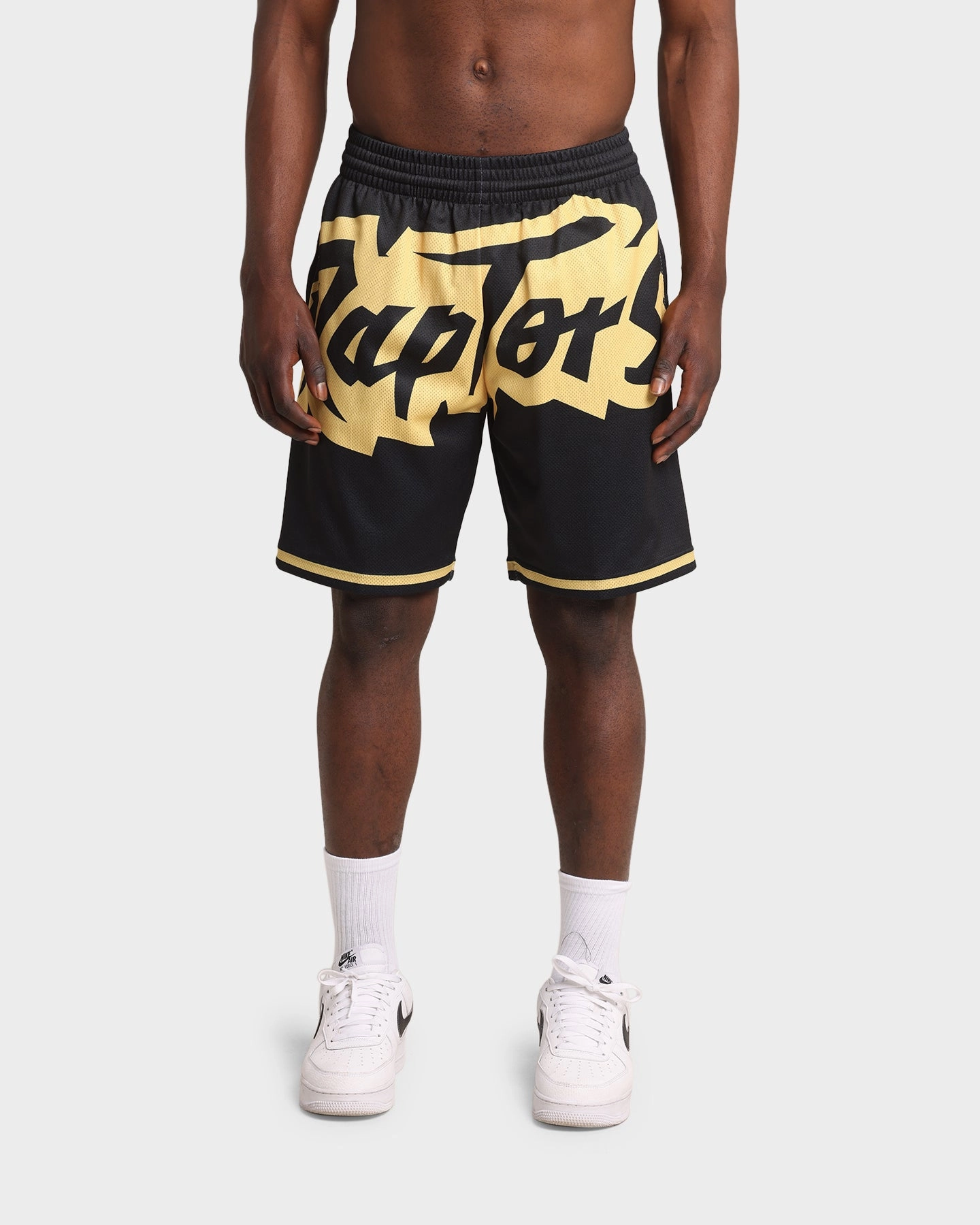 Chic Comfort Mitchell & Ness Toronto Raptors Big Face Black Gold Shorts Black/Gold
