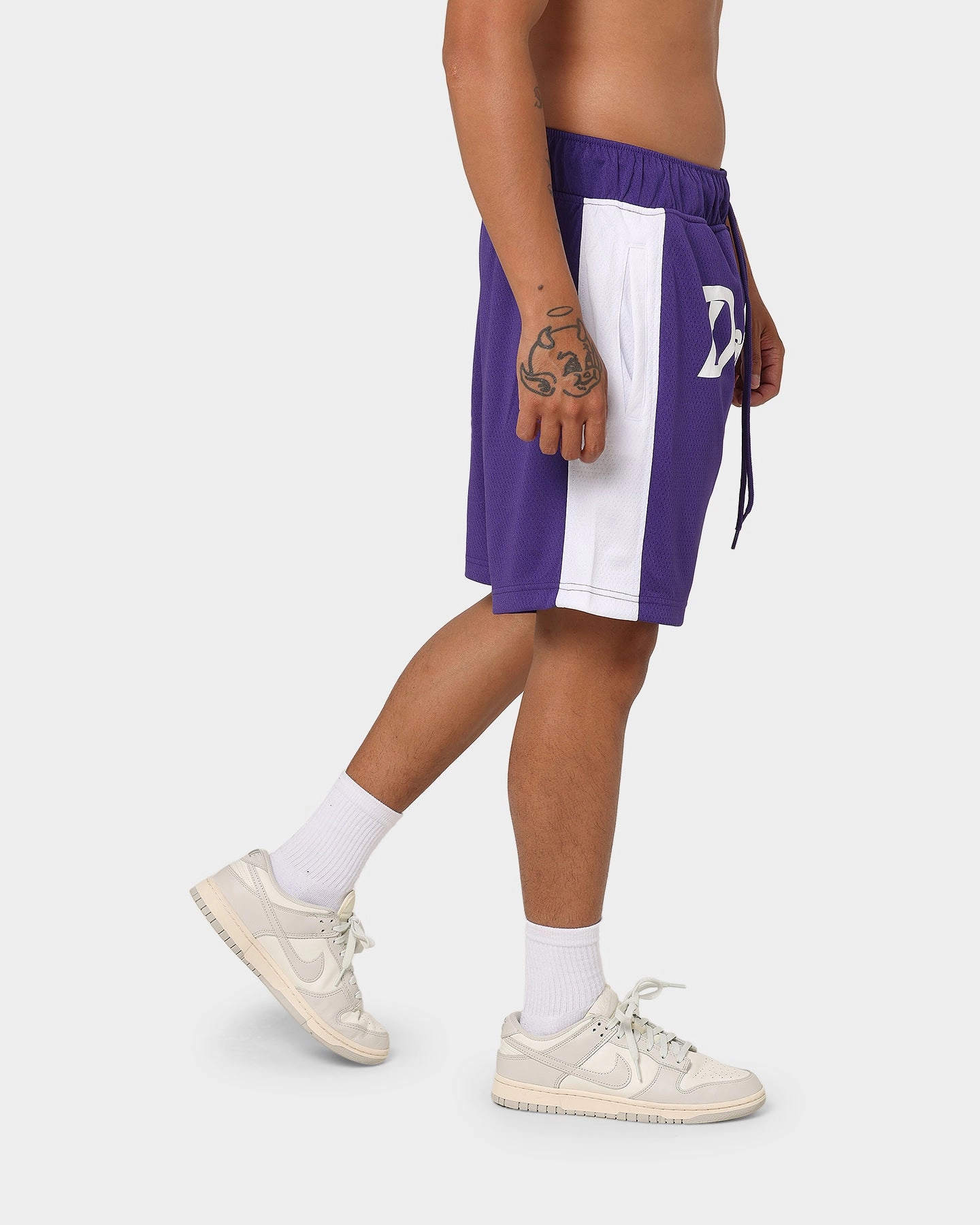 New Era Los Angeles Dodgers Basketball Shorts Purple Stretch Fit Design Cotton shorts