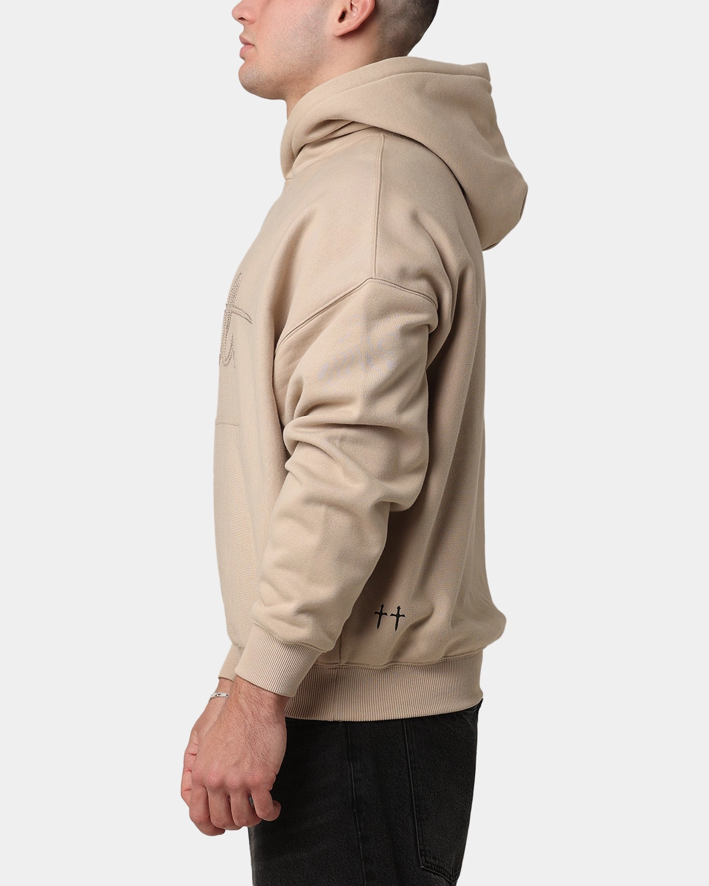 Feedback Saint Morta Scribere Premium Hoodie Stone