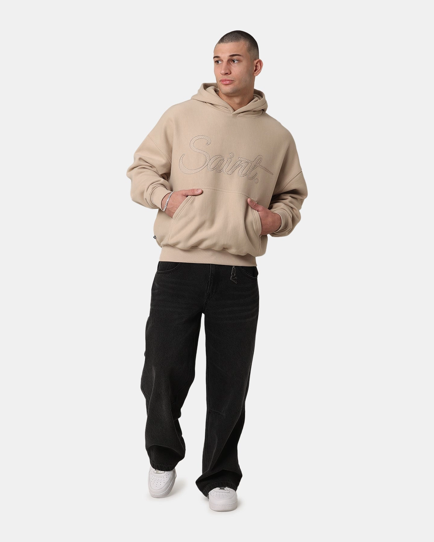Saint Morta Scribere Premium Hoodie Stone Wind Resistant