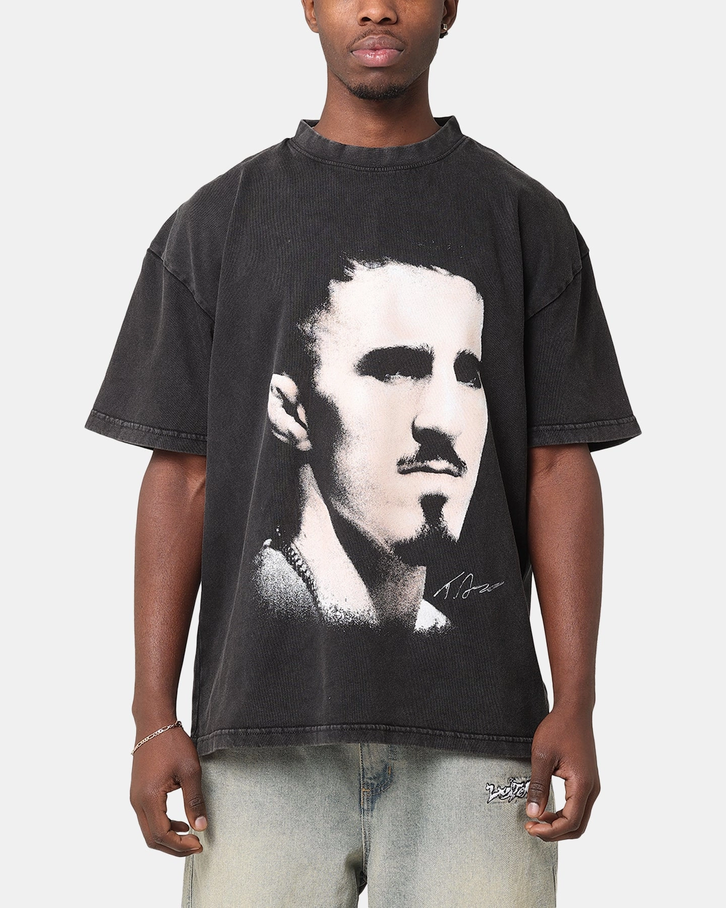 Gym clothing UFC By Culture Kings Tom Aspinall Vintage T-Shirt Black Acidwash