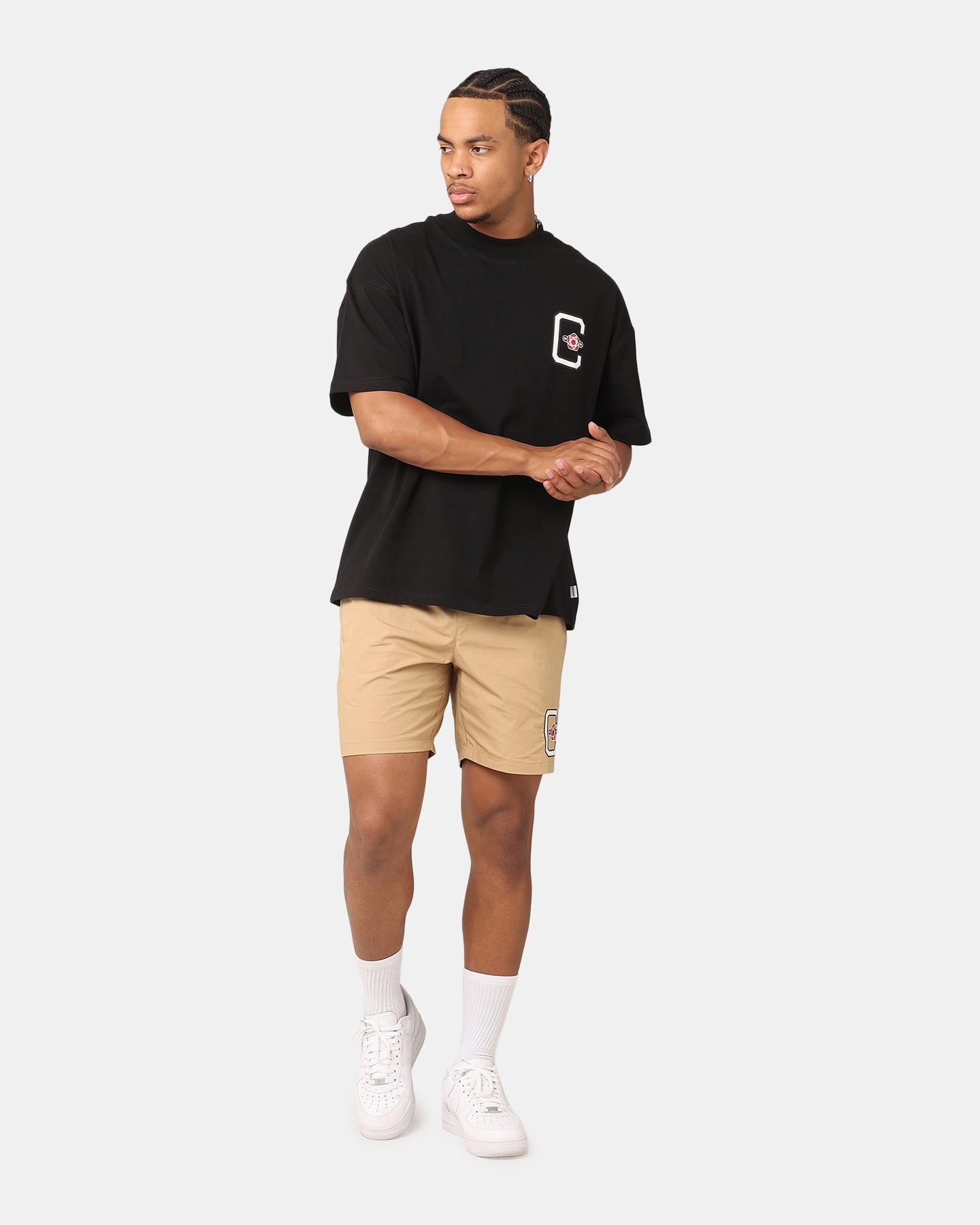 Carre Rose Beach Shorts Stone Light Stretch