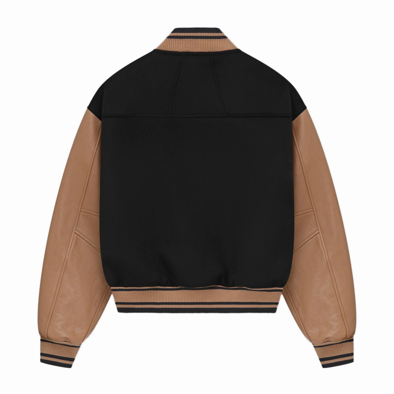Rhude Logo Varsity Jacket 'Navy/camel' City Walking Style Warm Layer Option