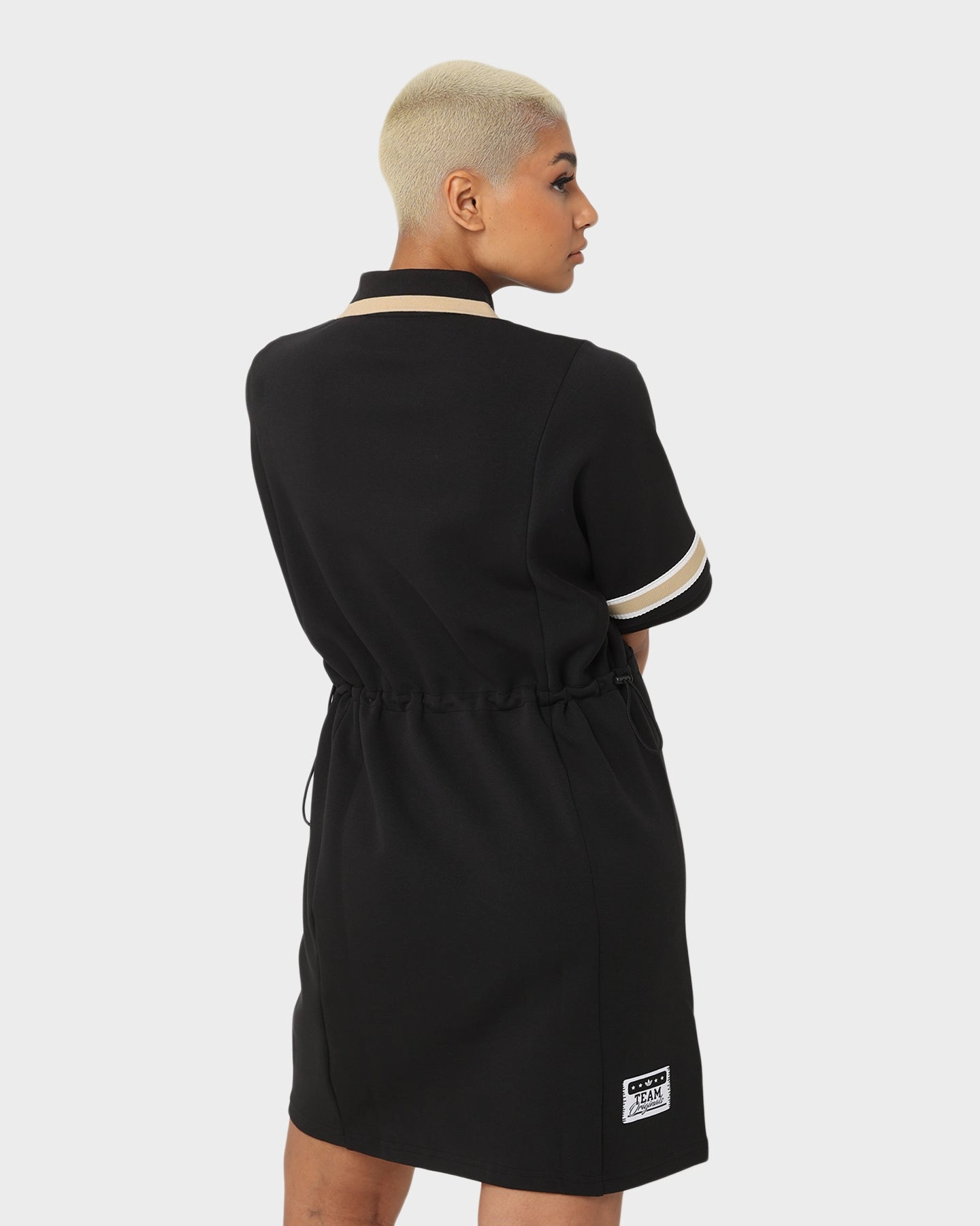 MultiPocket Design Contemporary Fit Adidas Women's Modern Collegiate Polo Dress Black