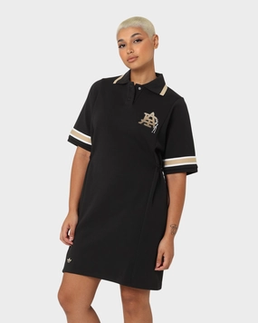 Tactile Response Fabric Adidas Women's Modern Collegiate Polo Dress Black