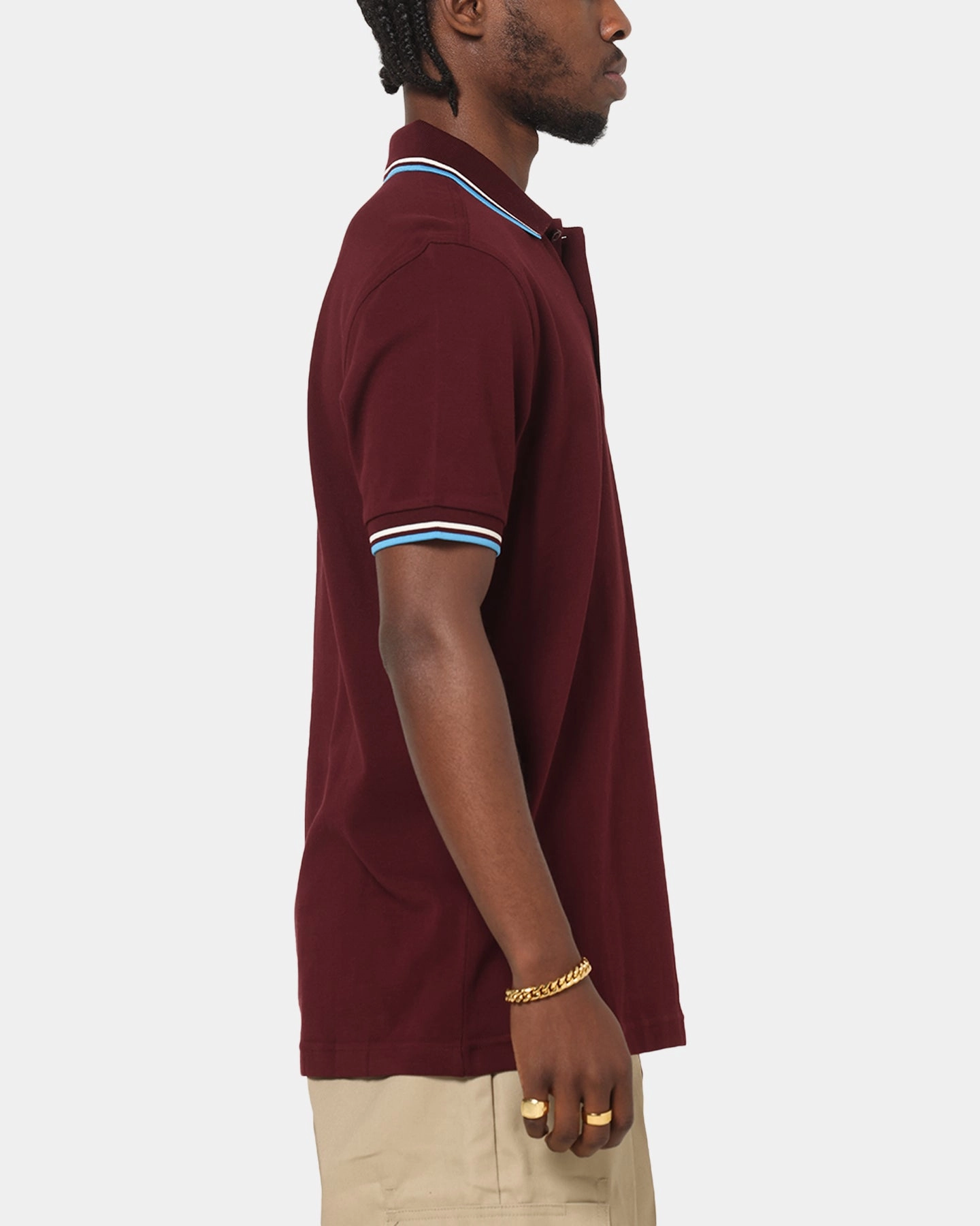 Fred Perry Twin Tipped Polo Shirt Oxblood Summer Golf Smart Outfit