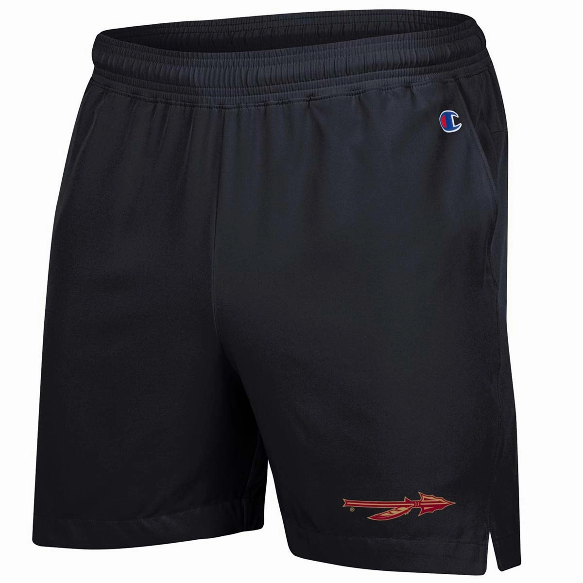 ErgonomicStitching Champion Men's Spear Logo 5" Woven Short - Black