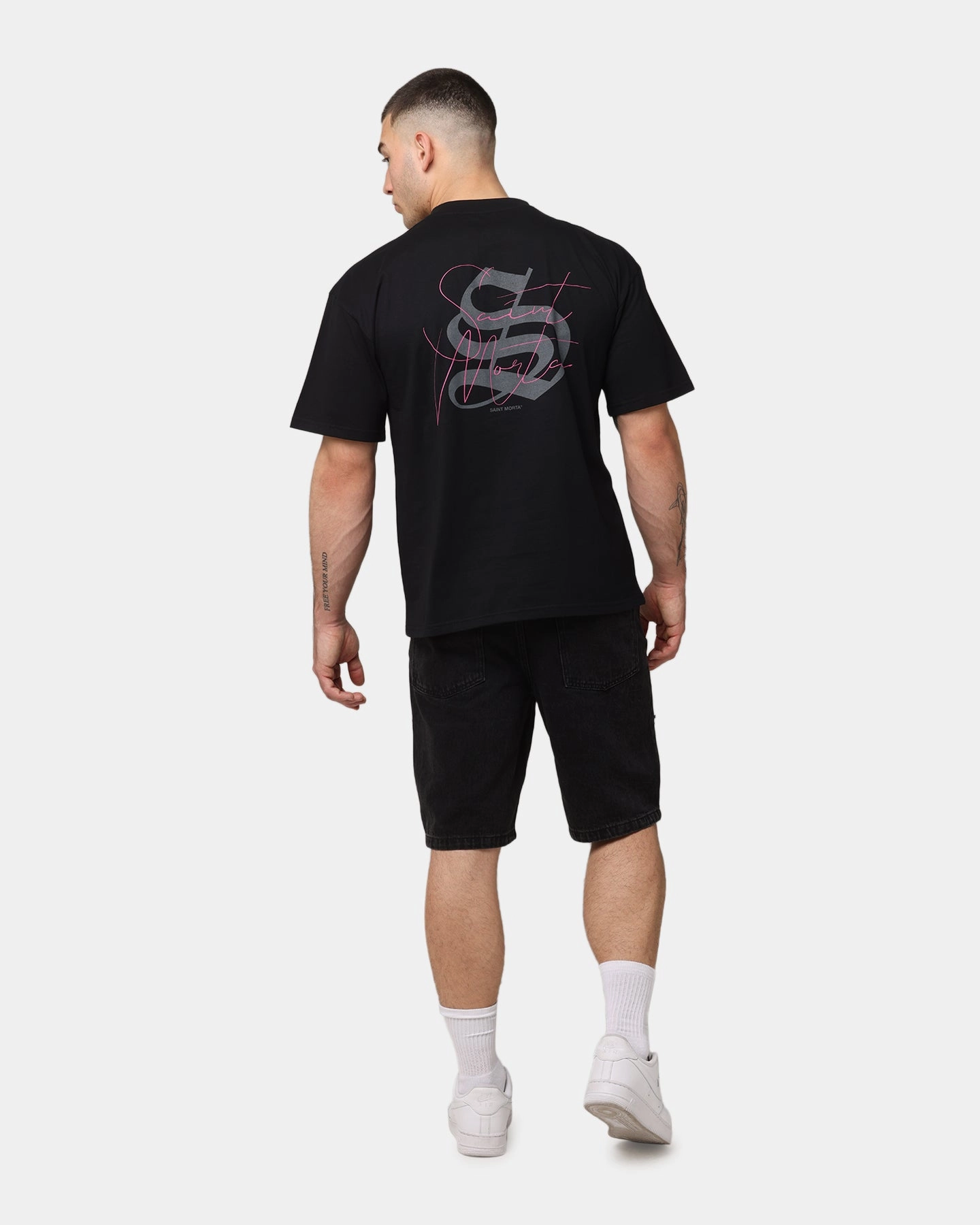Stretchable Weave Saint Morta Eternal Shadow Drop T-Shirt Black