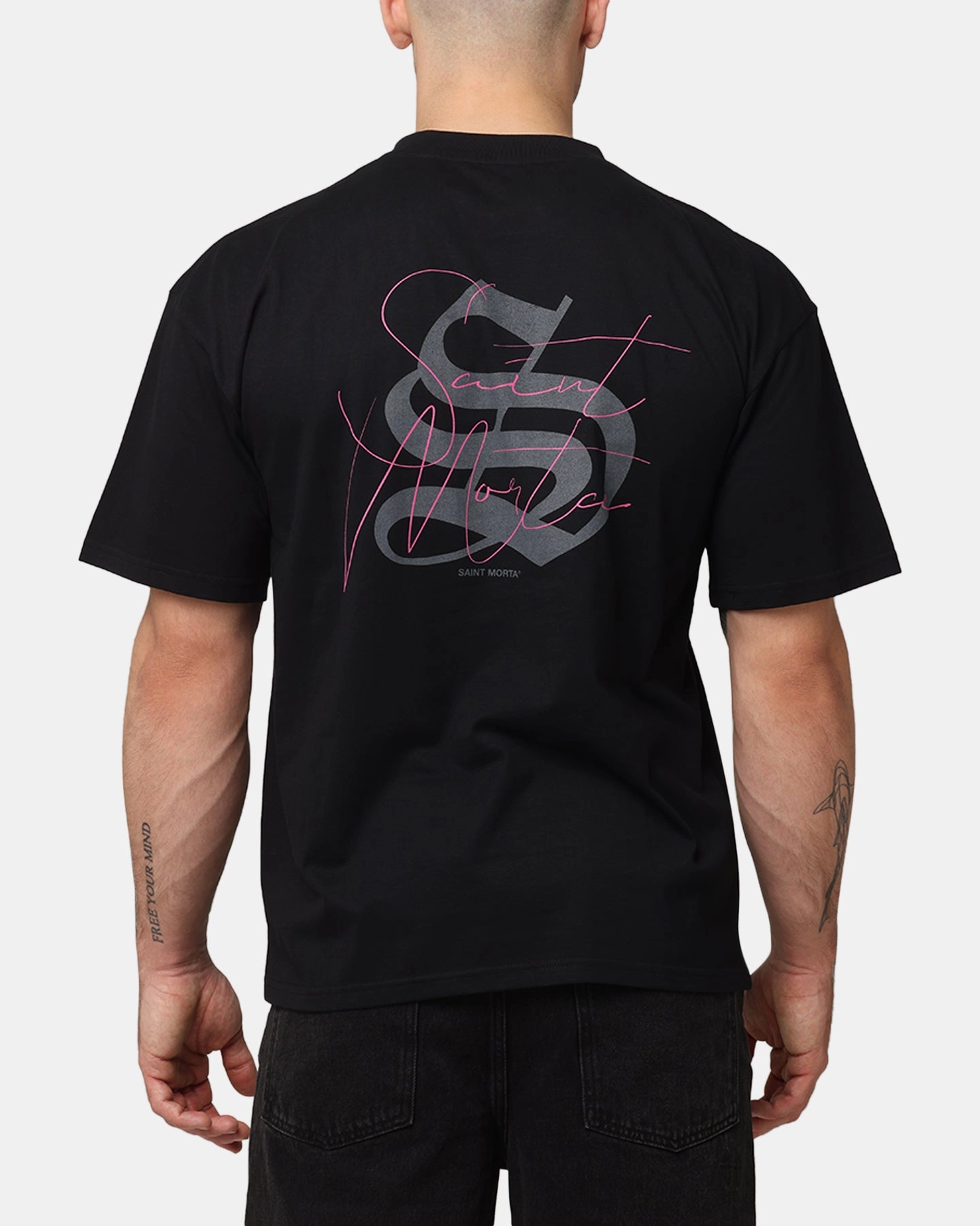 Saint Morta Eternal Shadow Drop T-Shirt Black Scoop neck