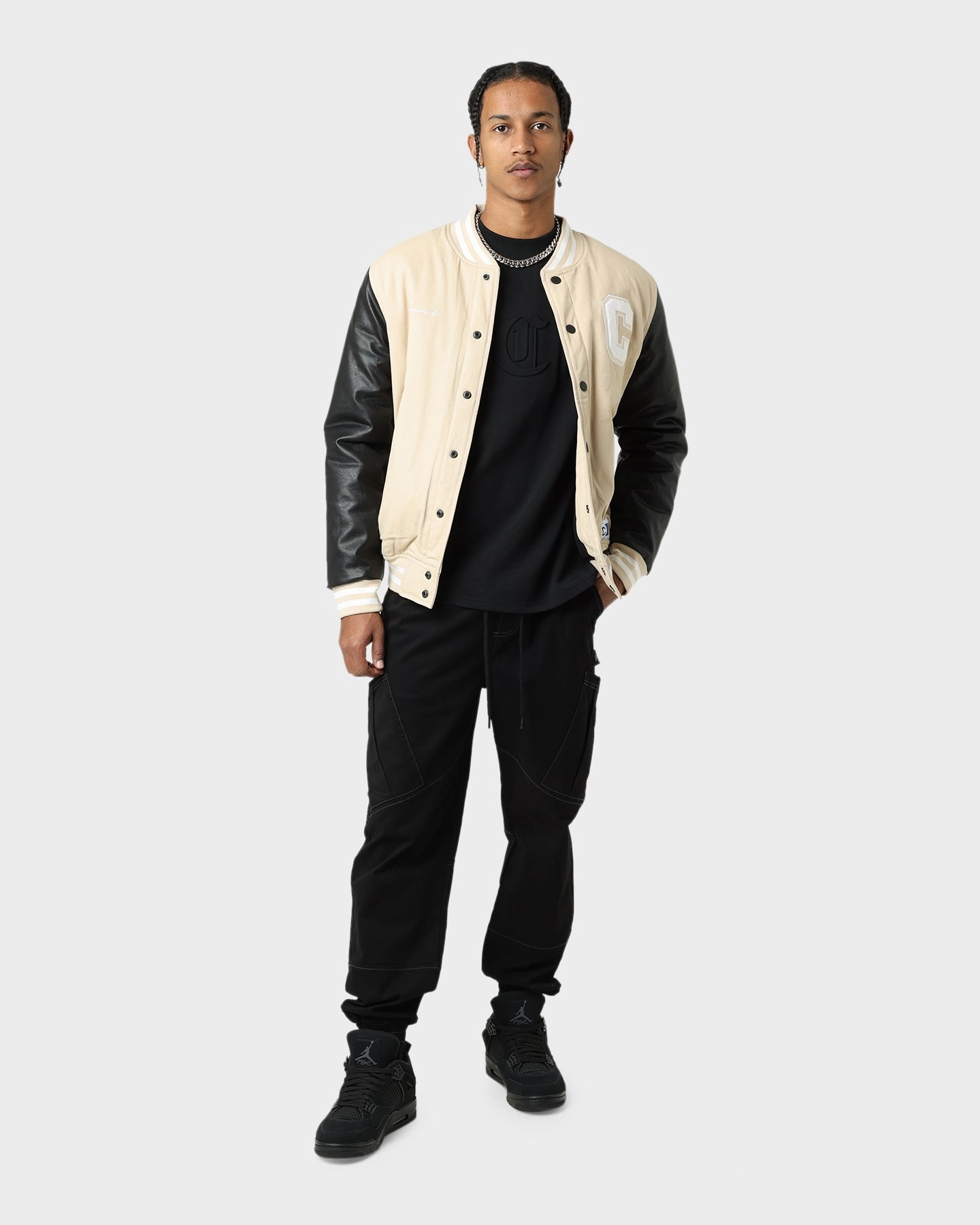Confidence booster Surf Carr?? MVP Varsity Jacket Stone/Black