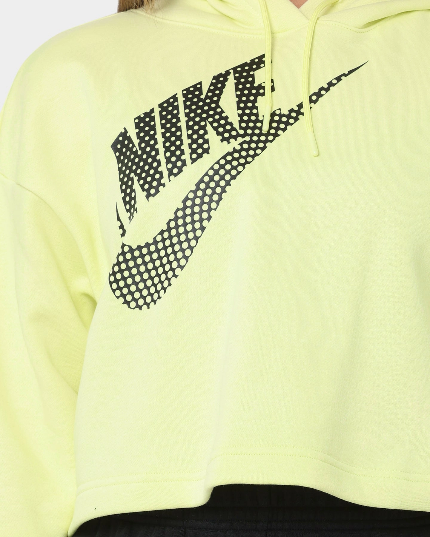 Nike Women's Nike Sportswear Cropped Fleece Dance Hoodie Luminous Green Foundation
