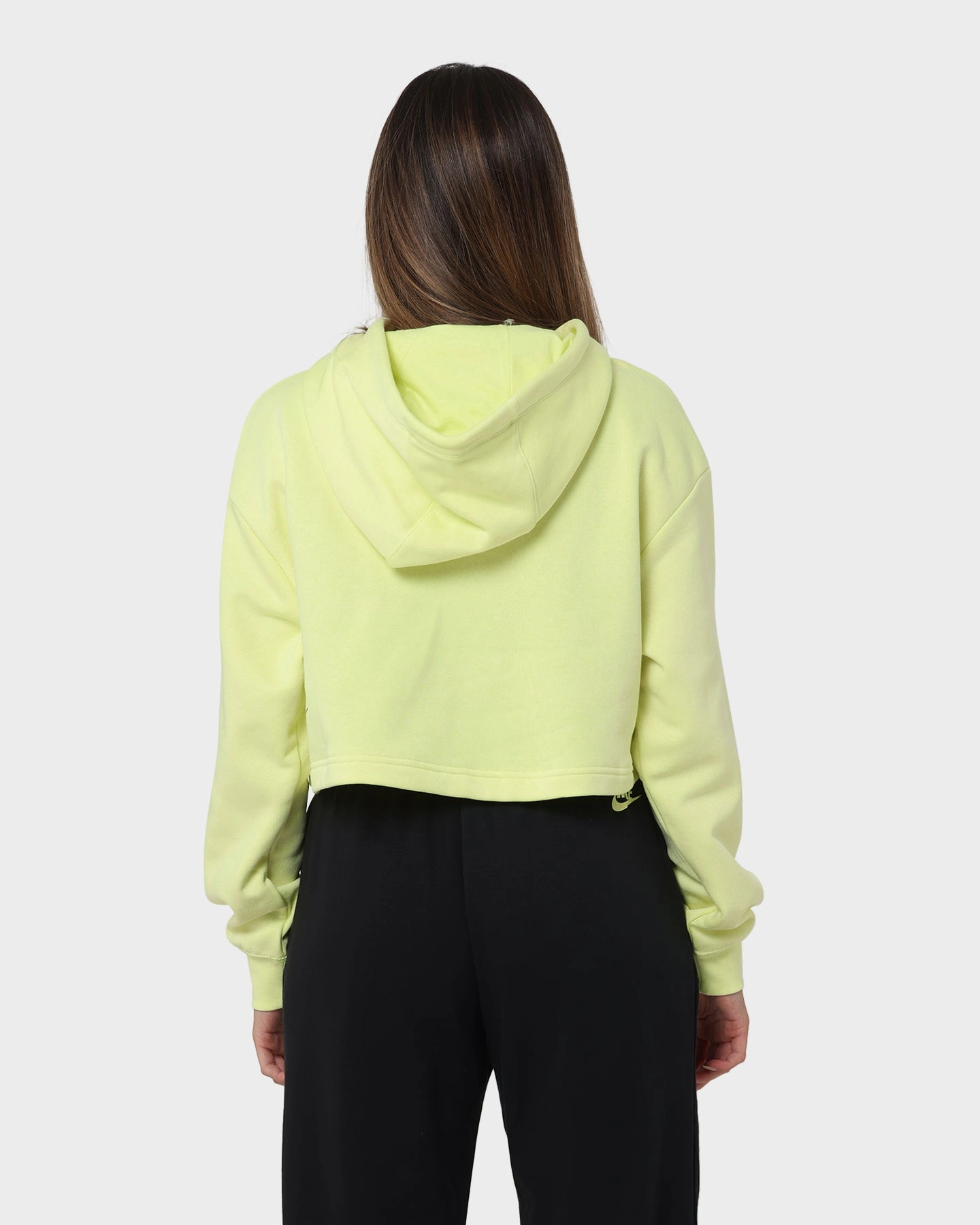 Nike Women's Nike Sportswear Cropped Fleece Dance Hoodie Luminous Green Standard Spark