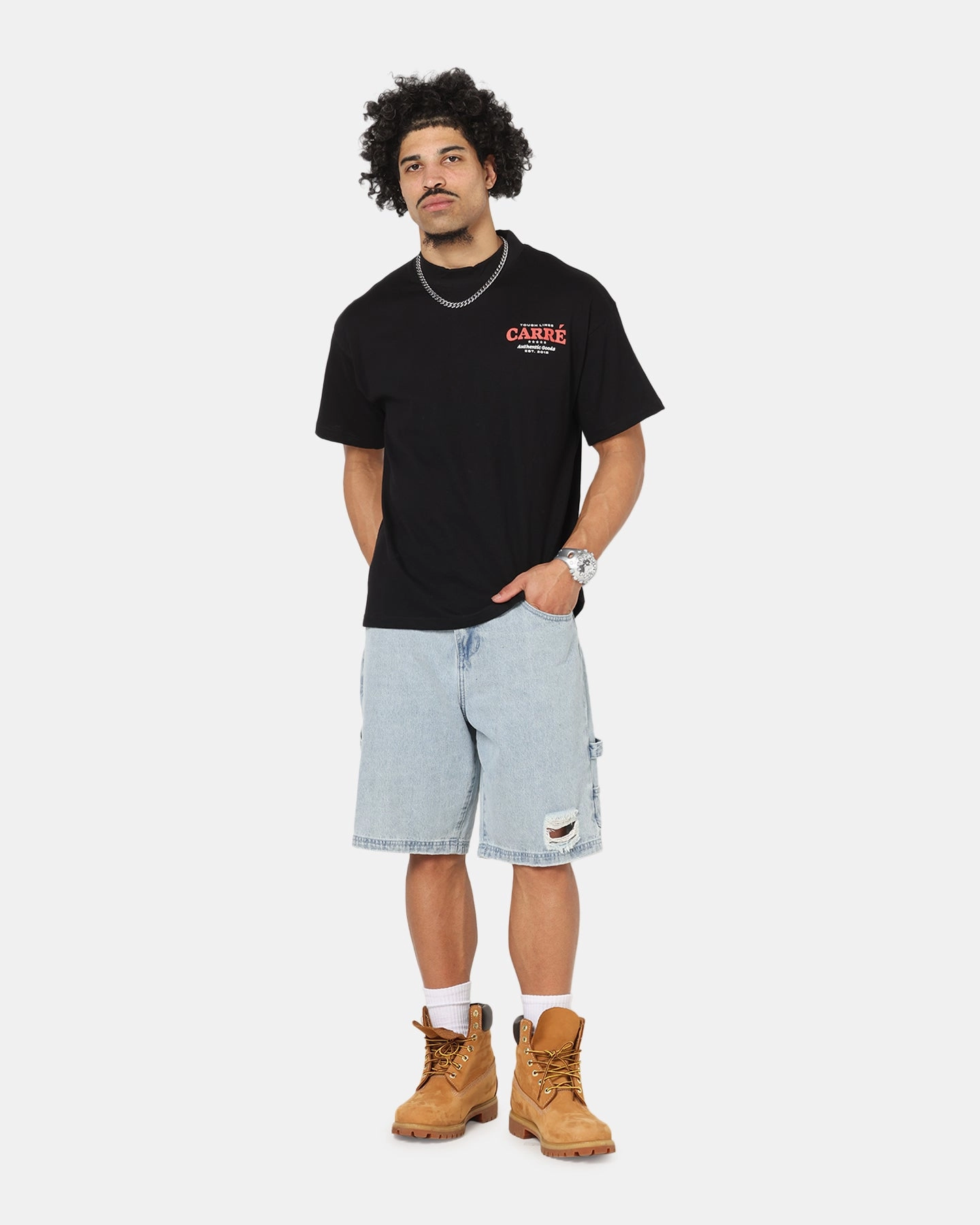 UV Protective Coating Carre Authentic Heavy T-Shirt Black