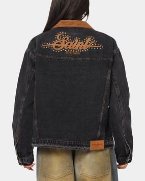 Elderly Formal Event Saint Morta Rodeo Drive Denim Jacket Black Shadow
