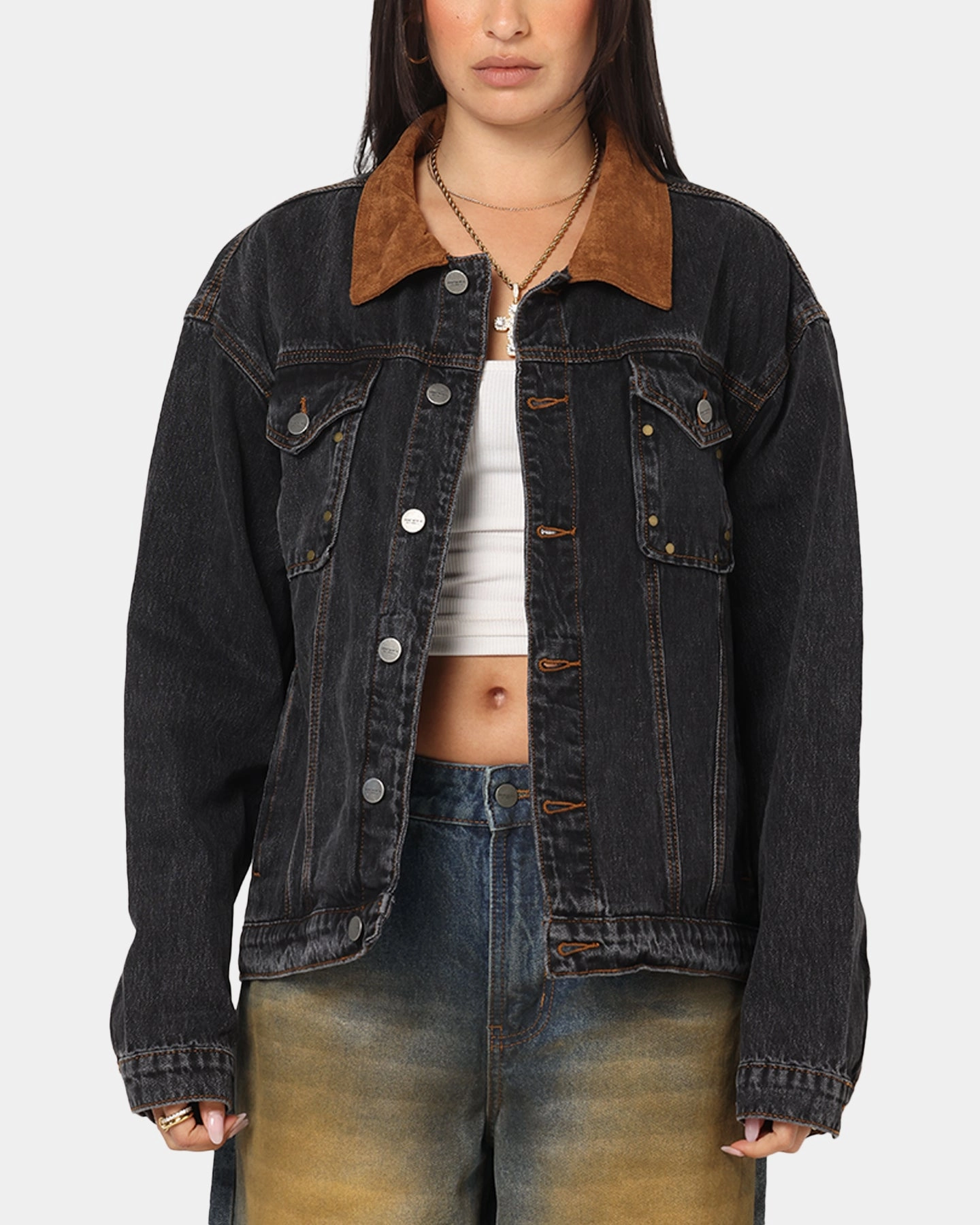 Saint Morta Rodeo Drive Denim Jacket Black Shadow kids