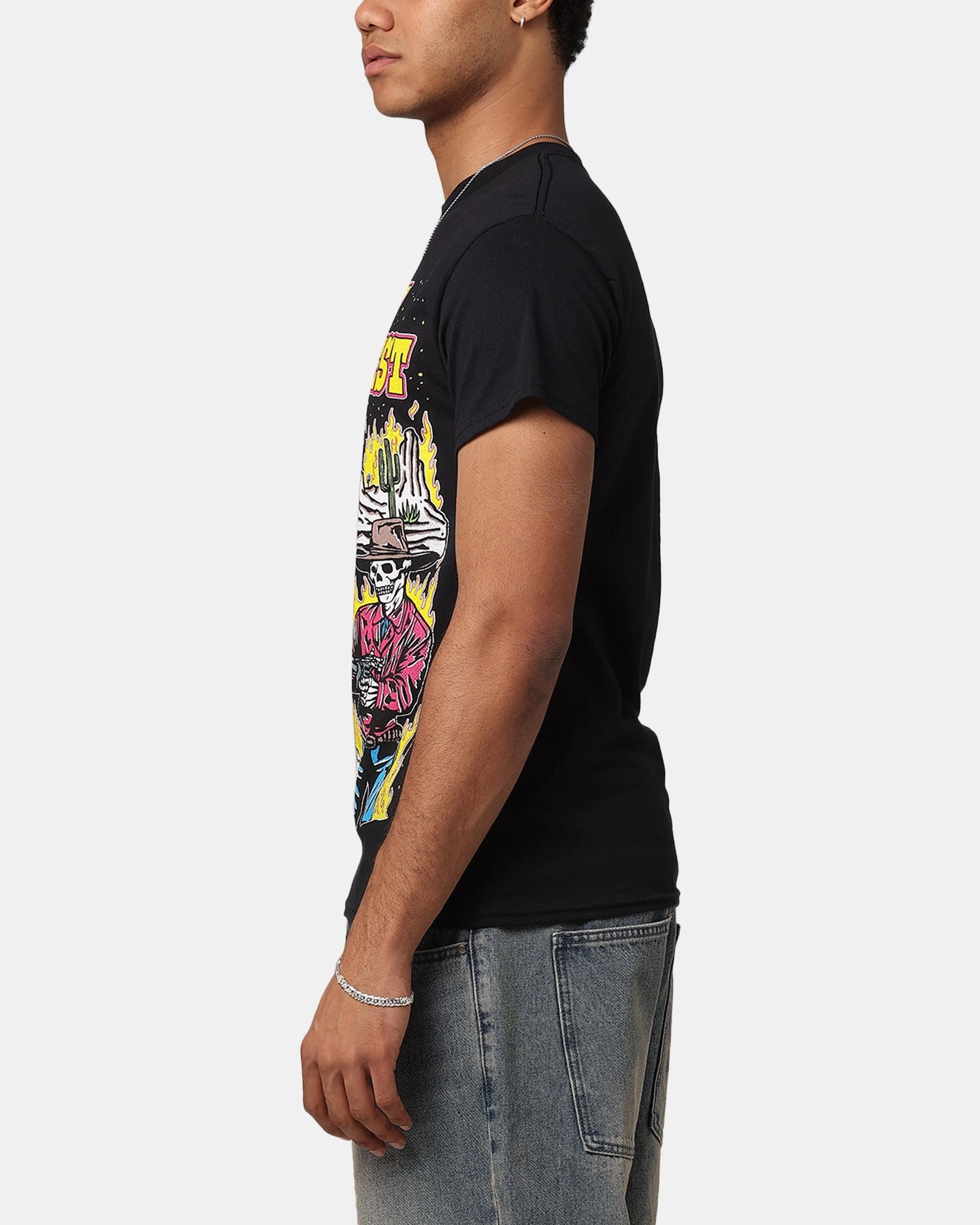 Goat Crew Dying Out West Vintage T-Shirt Black City Fashion Recommended