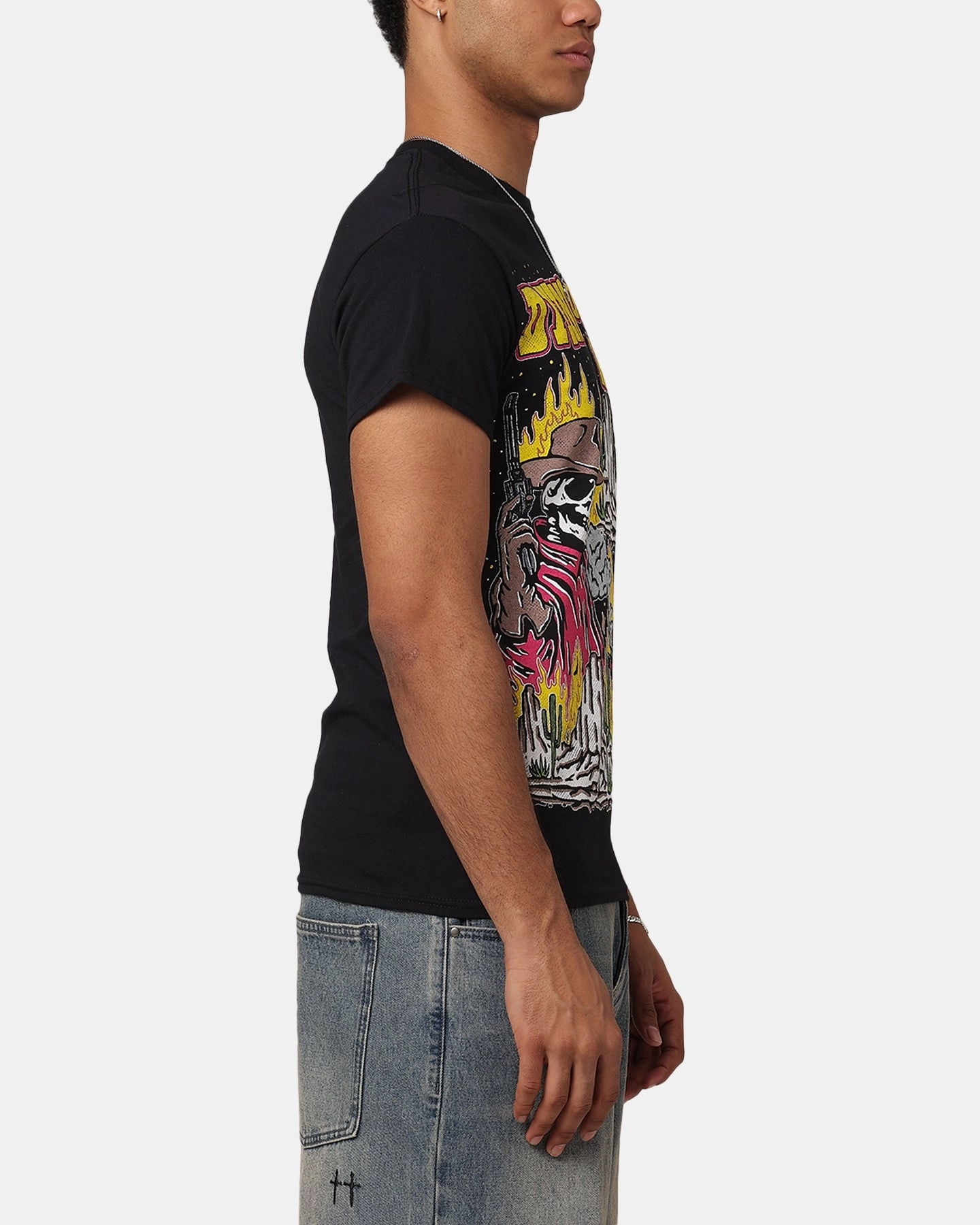 Goat Crew Dying Out West Vintage T-Shirt Black Machine washable BreathableMaterial