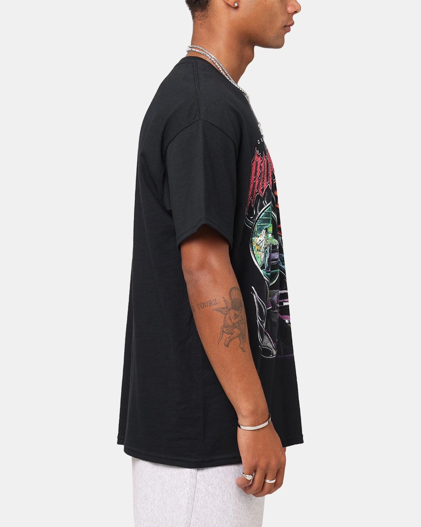 Goat Crew Pixar Cars Delinquent Road Hazards T-Shirt Black Comfy Fit Layer Floral freshness